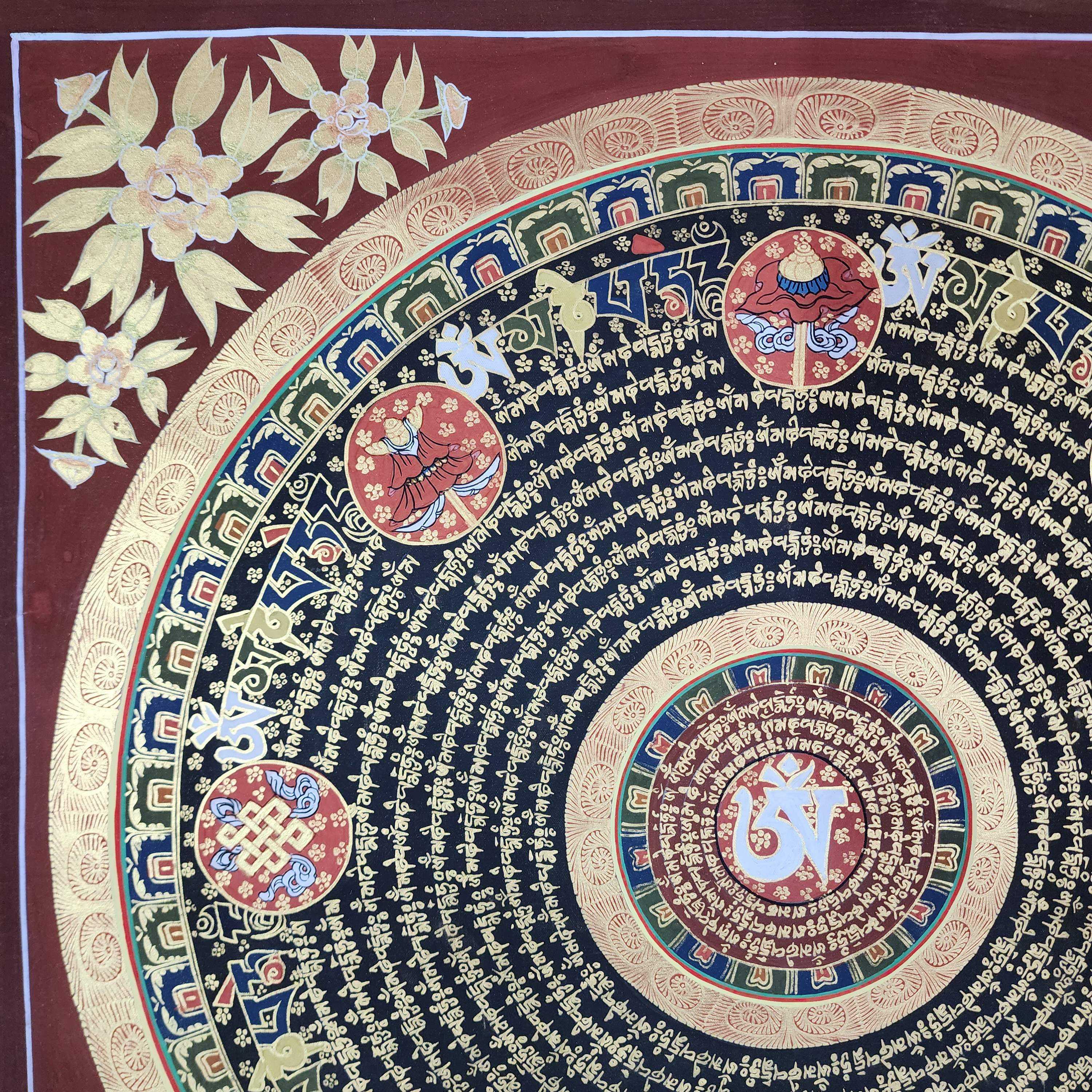 Buddhist Tibetan Thangka <span Style=