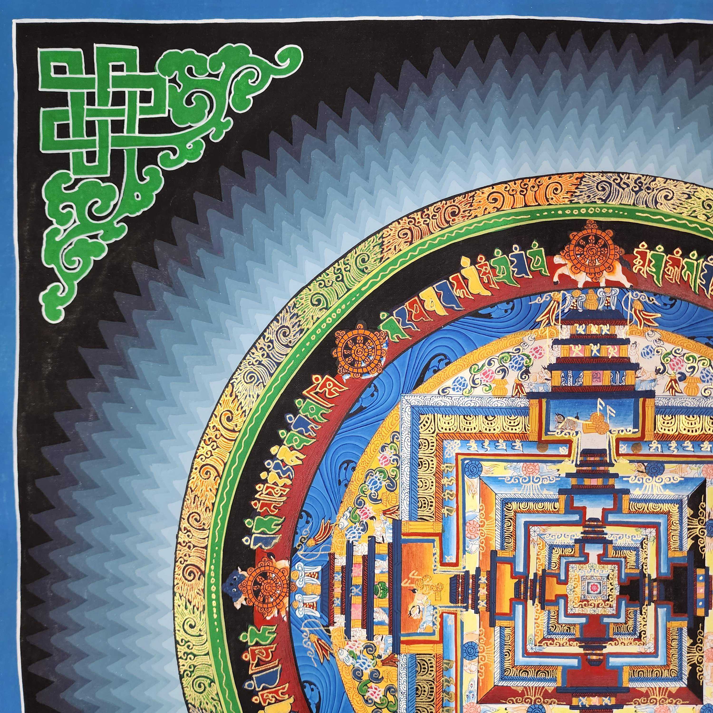 Buddhist Hand Painted Tibetan Thangka <span Style=