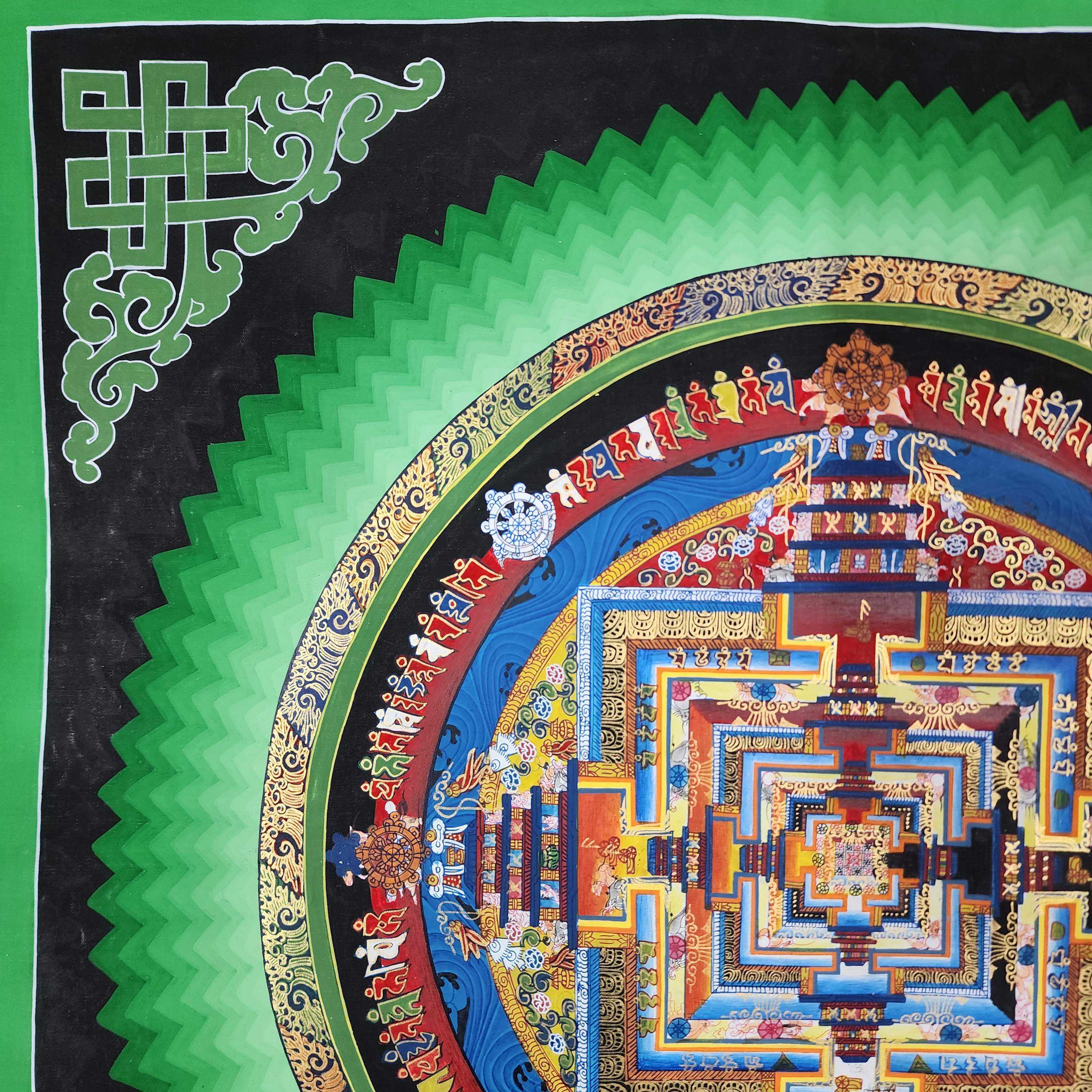 Buddhist Hand Painted Tibetan Thangka <span Style=