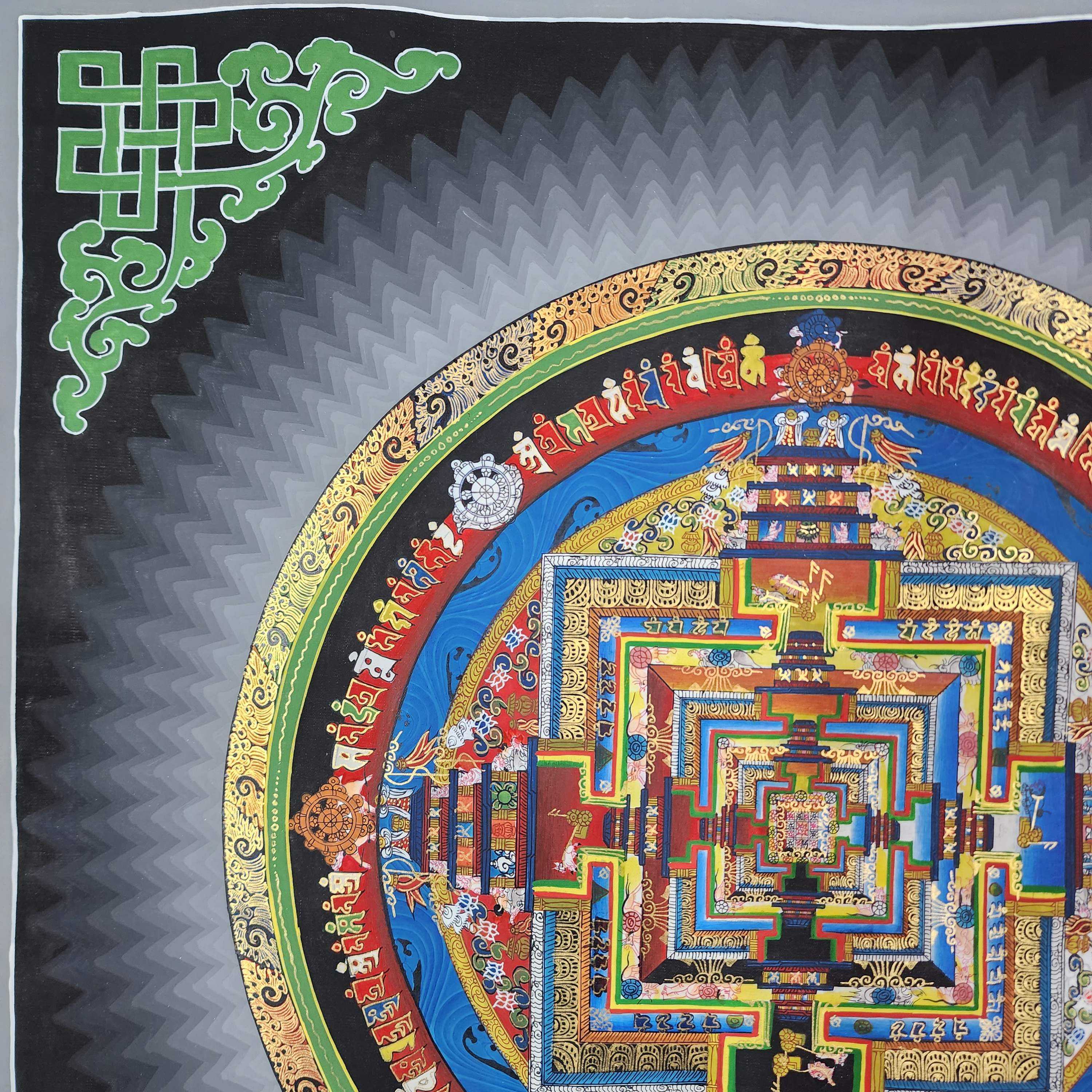 Buddhist Hand Painted Tibetan Thangka <span Style=