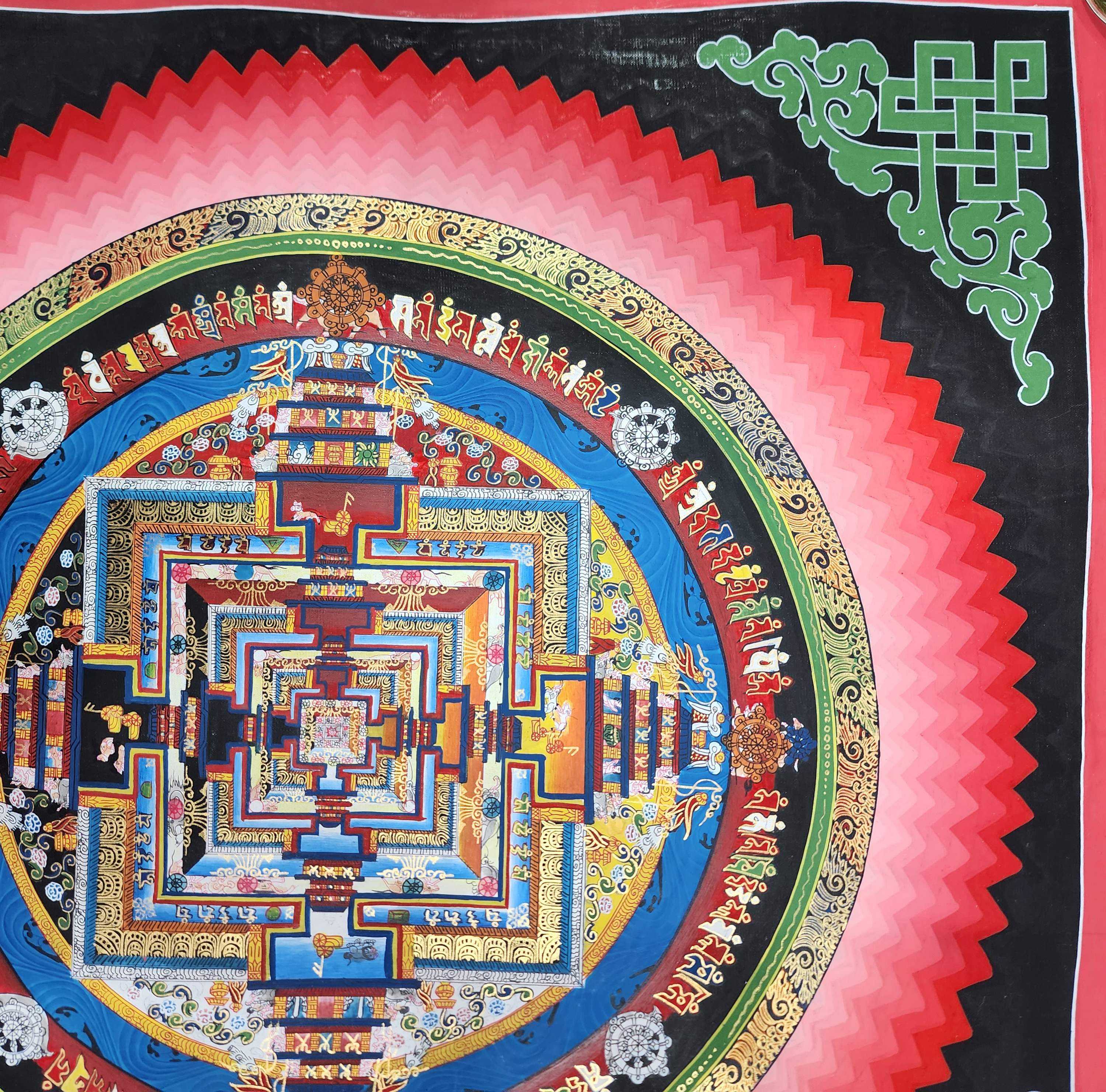 Buddhist Hand Painted Tibetan Thangka <span Style=