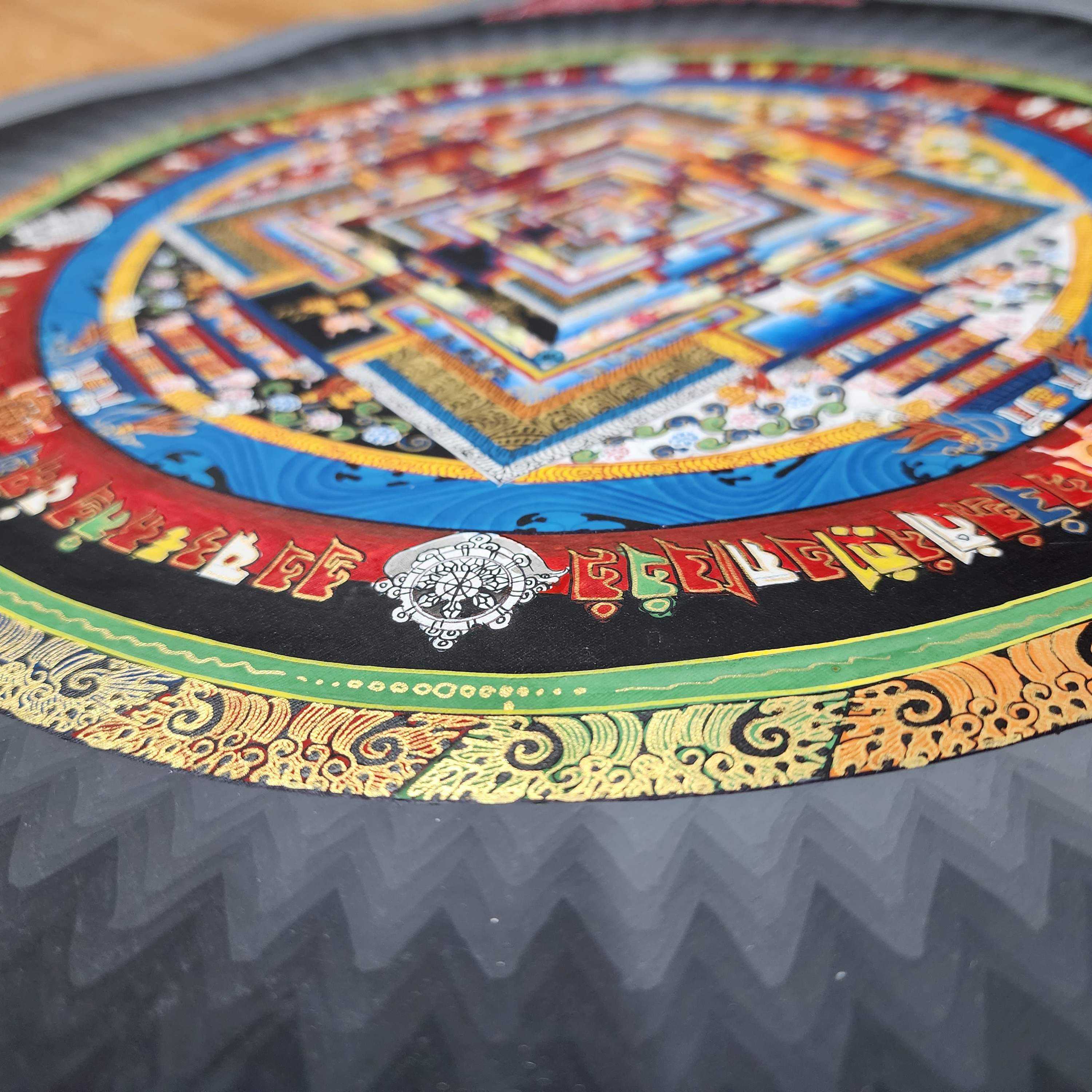 Buddhist Hand Painted Tibetan Thangka <span Style=