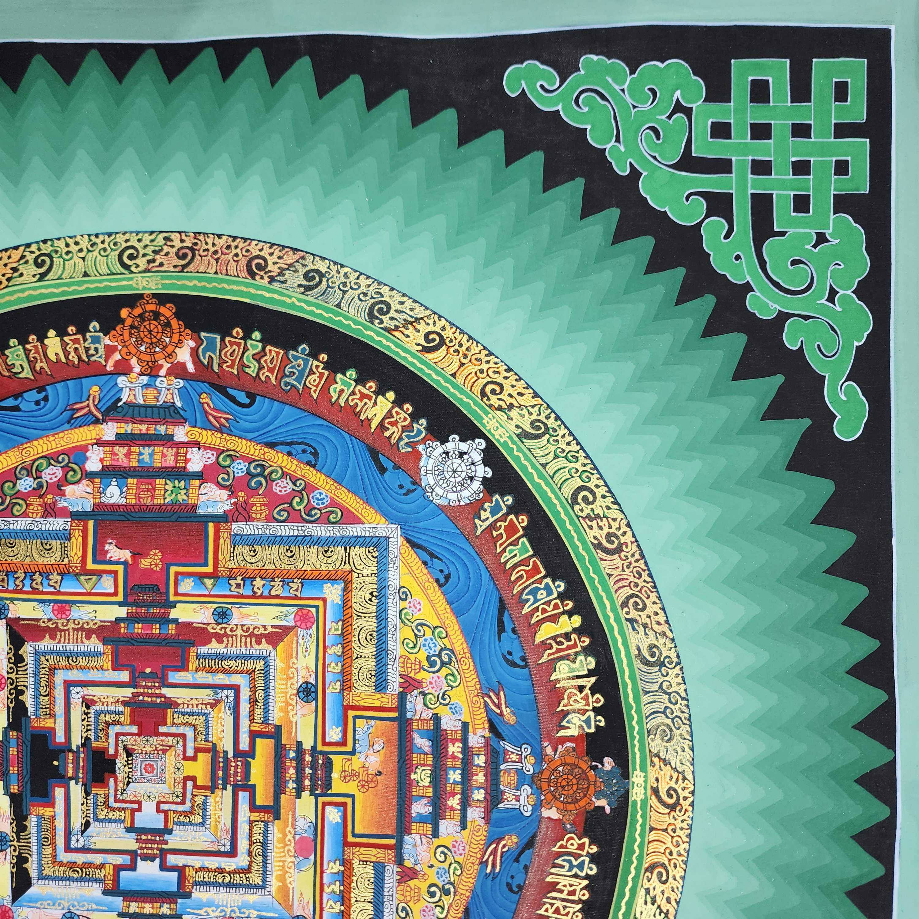 Buddhist Hand Painted Tibetan Thangka <span Style=