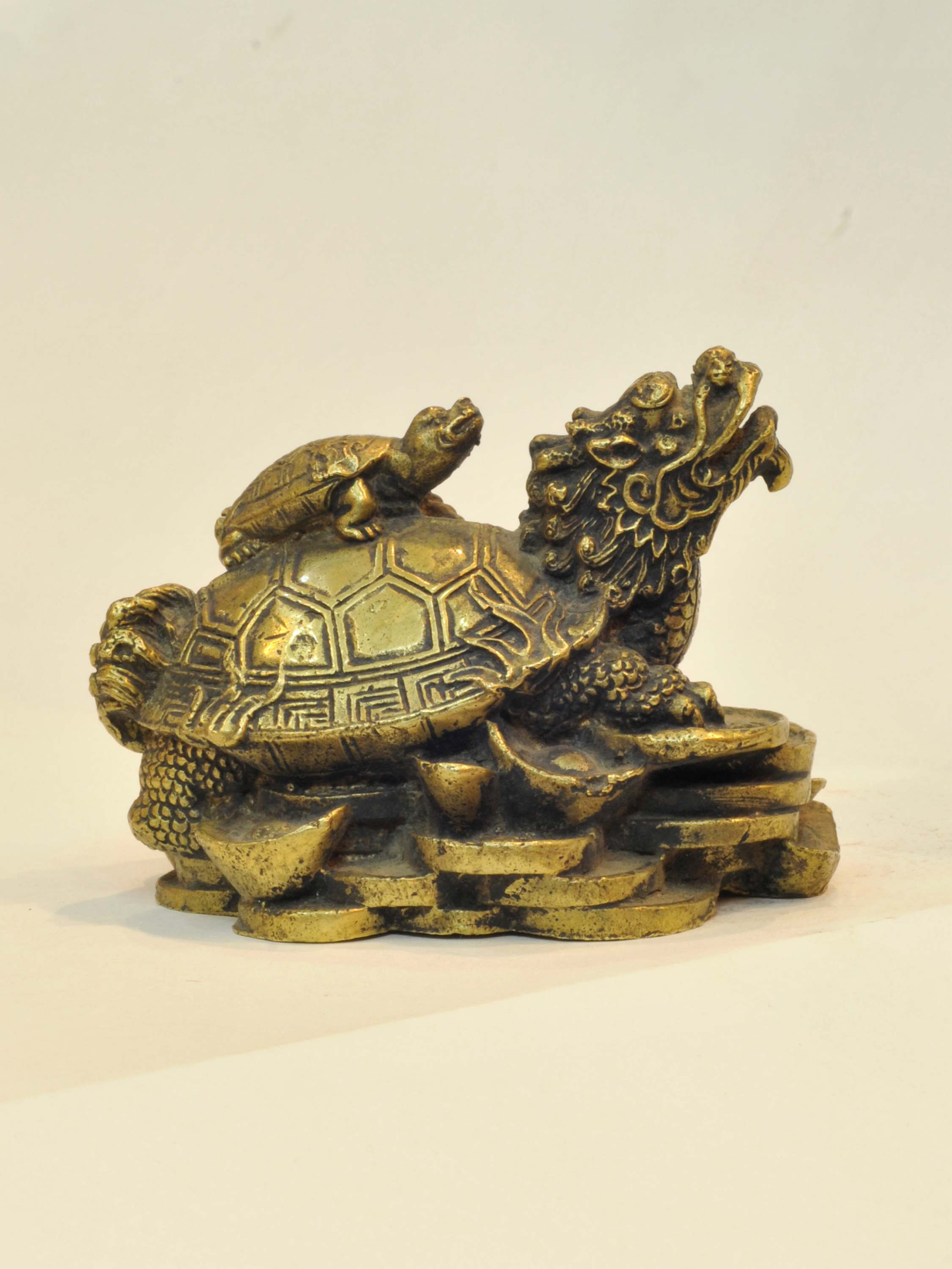 Buddhist Handmade Statue Of Dragon Turtle, antique