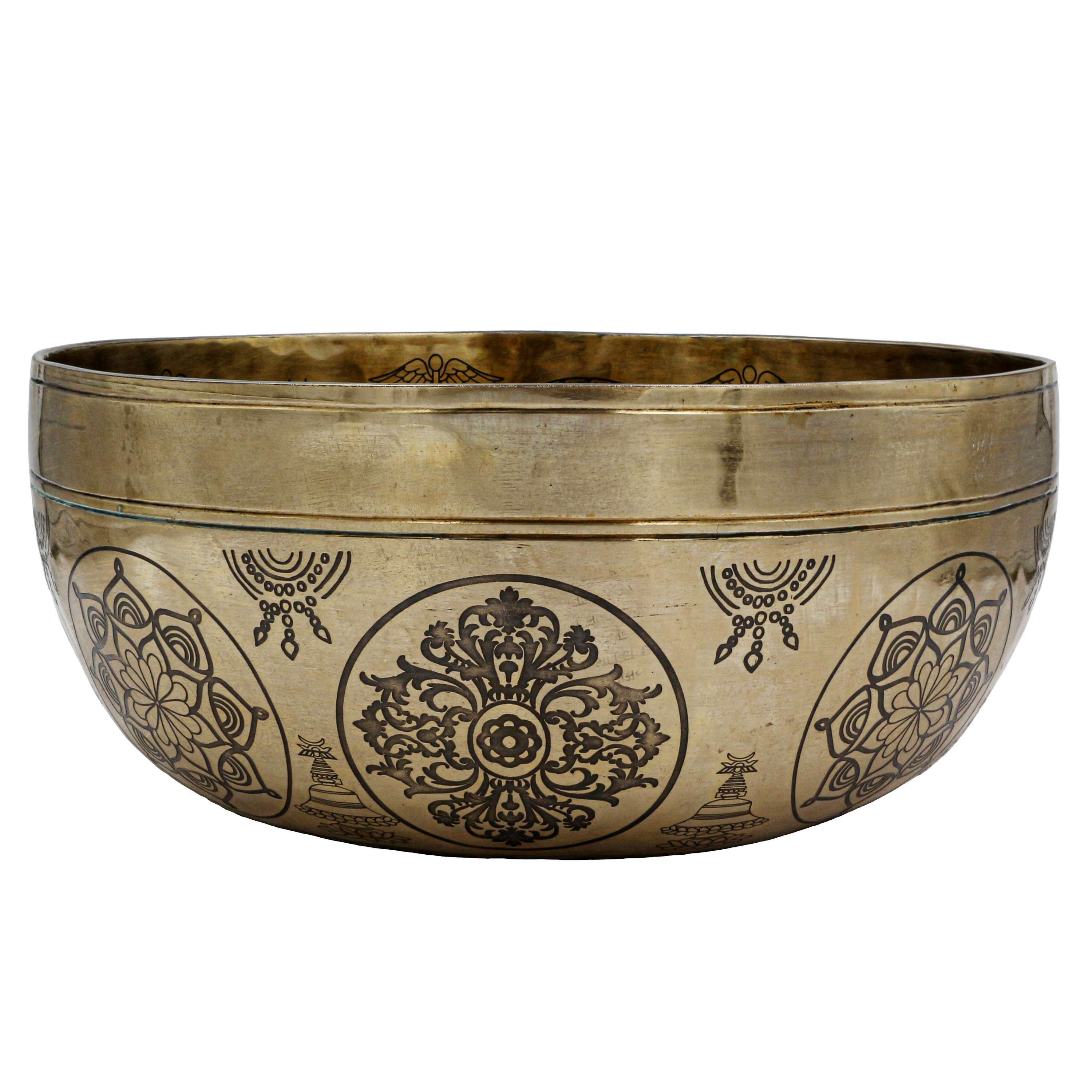 Buddhist Hand Beaten Jambati Singing Bowl, <span Style=