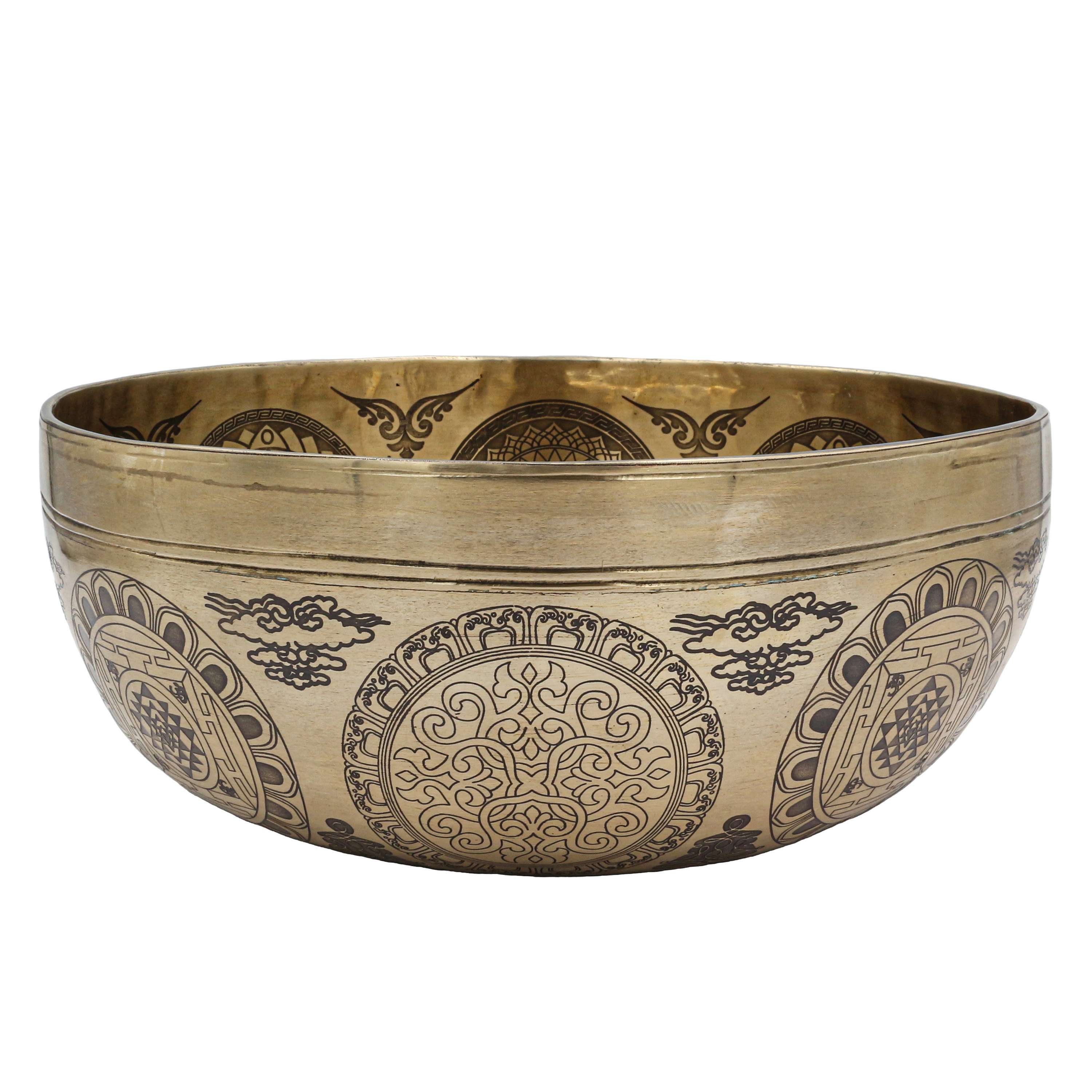 Buddhist Hand Beaten Jambati Singing Bowl, <span Style=