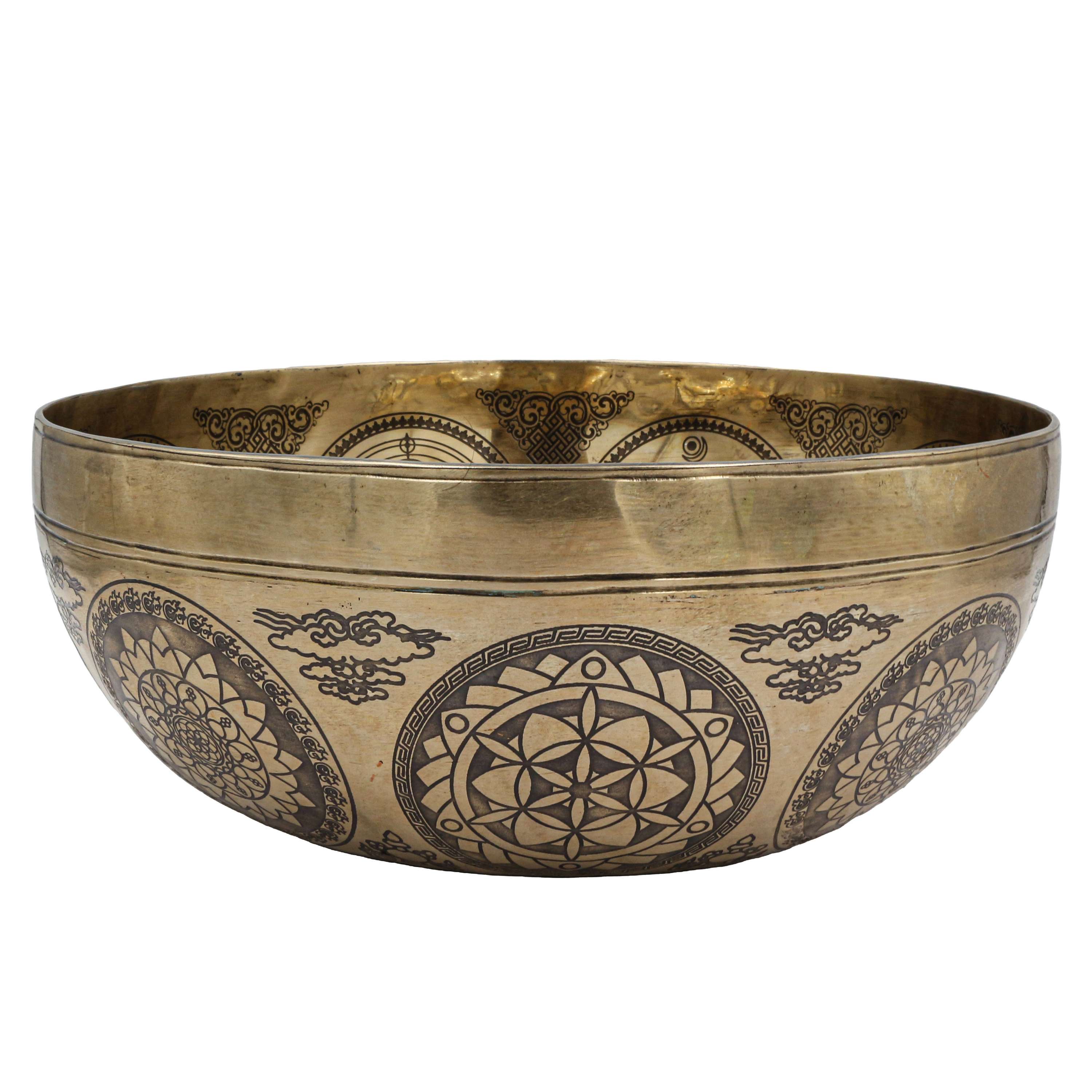 Buddhist Hand Beaten Jambati Singing Bowl, <span Style=