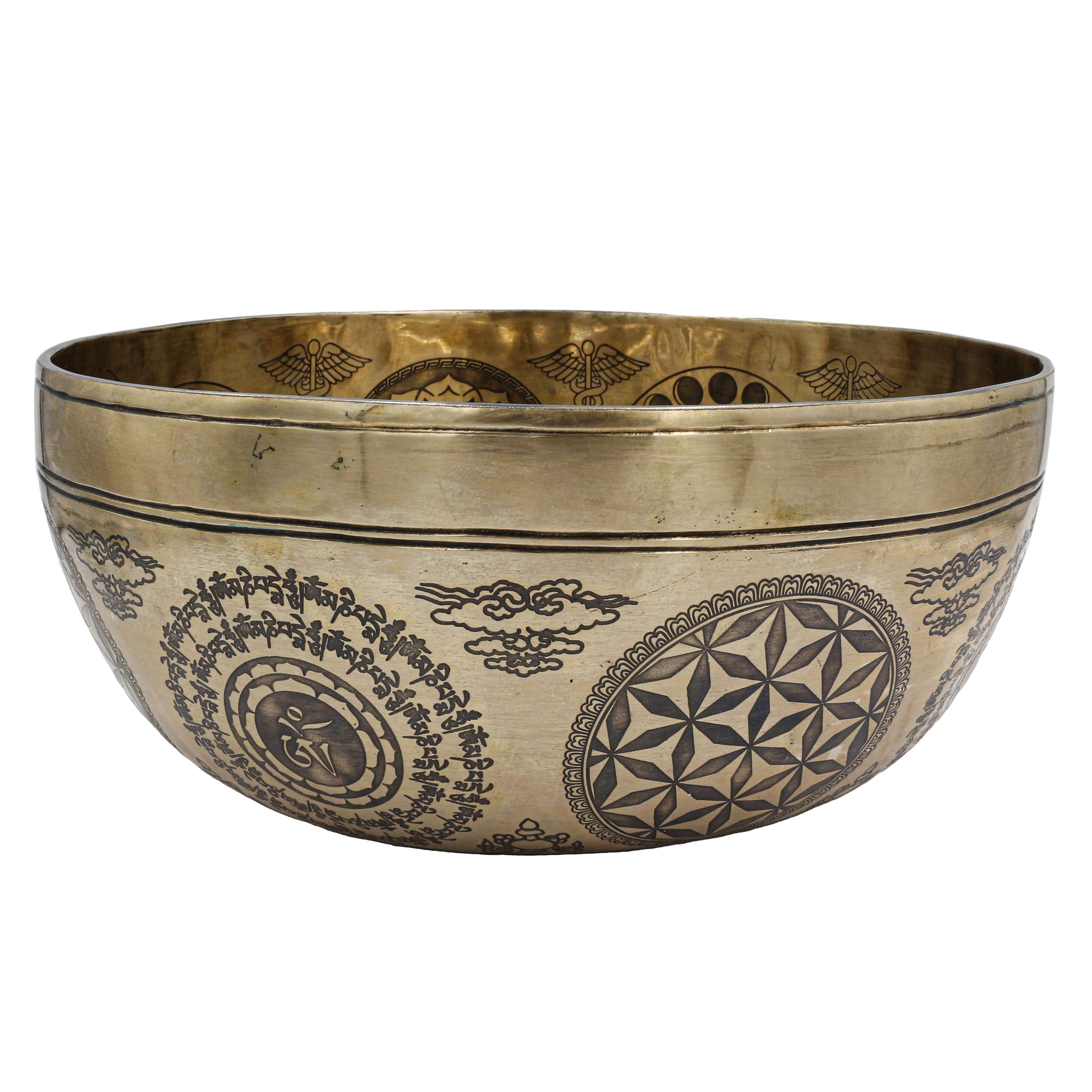 Buddhist Hand Beaten Jambati Singing Bowl, <span Style=