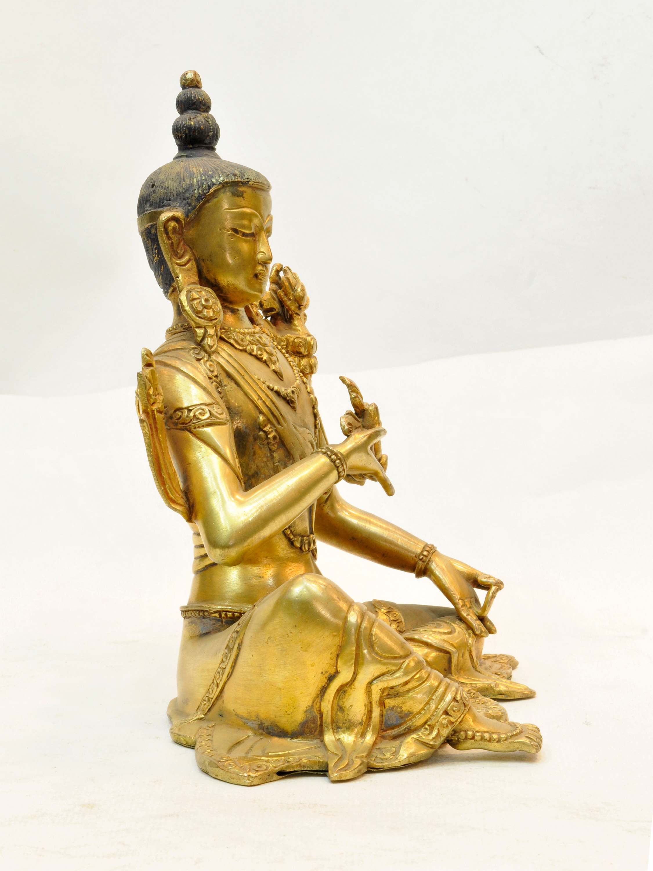 Buddhist Handmade Statue Of Bodhisattava, full Gold Plated, remakable