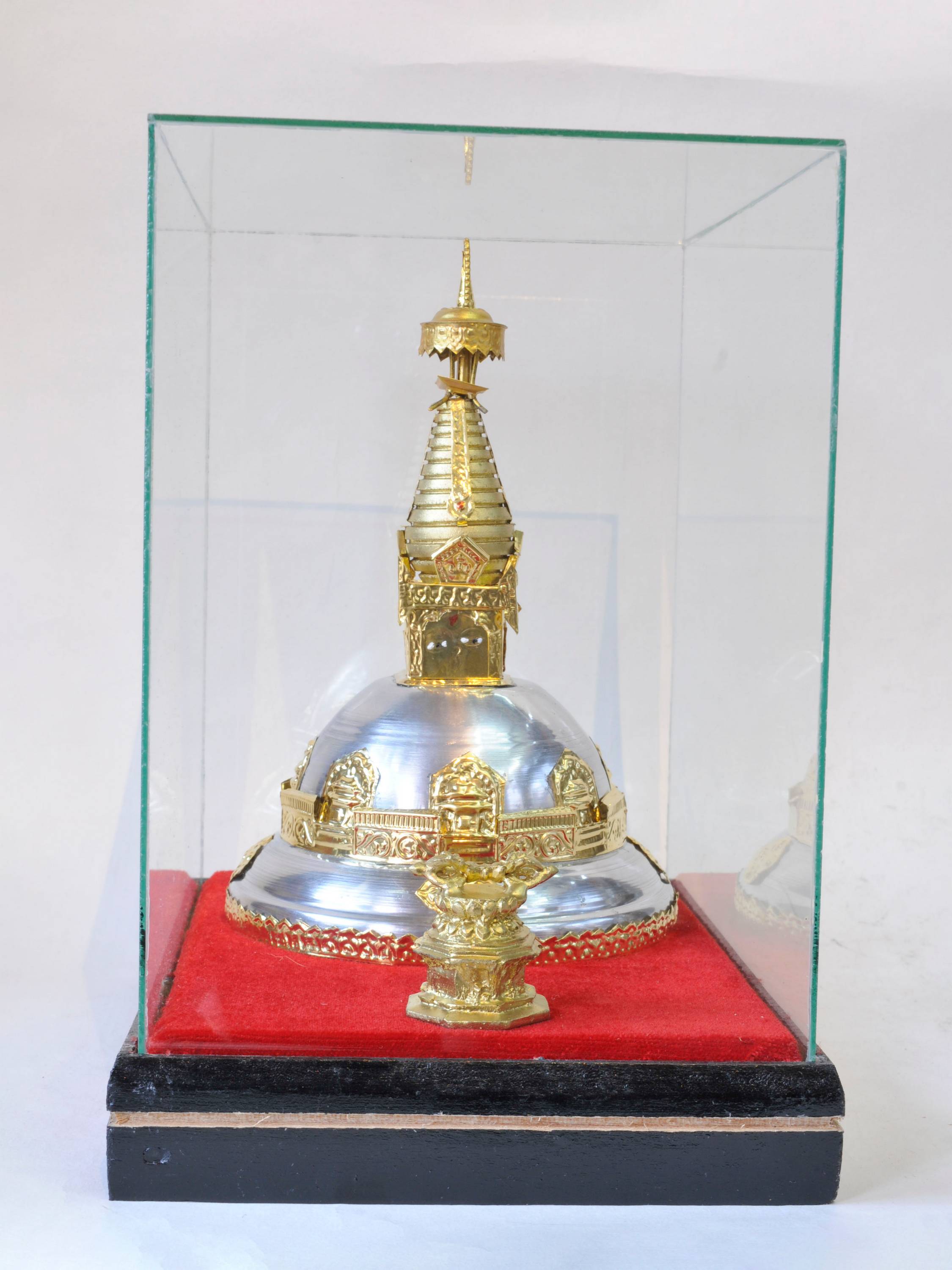 Traditional Handmade Nepali Gift Item Of pashupatinath Temple Replica On Glass swayambhunath Stupa Replica On Glass