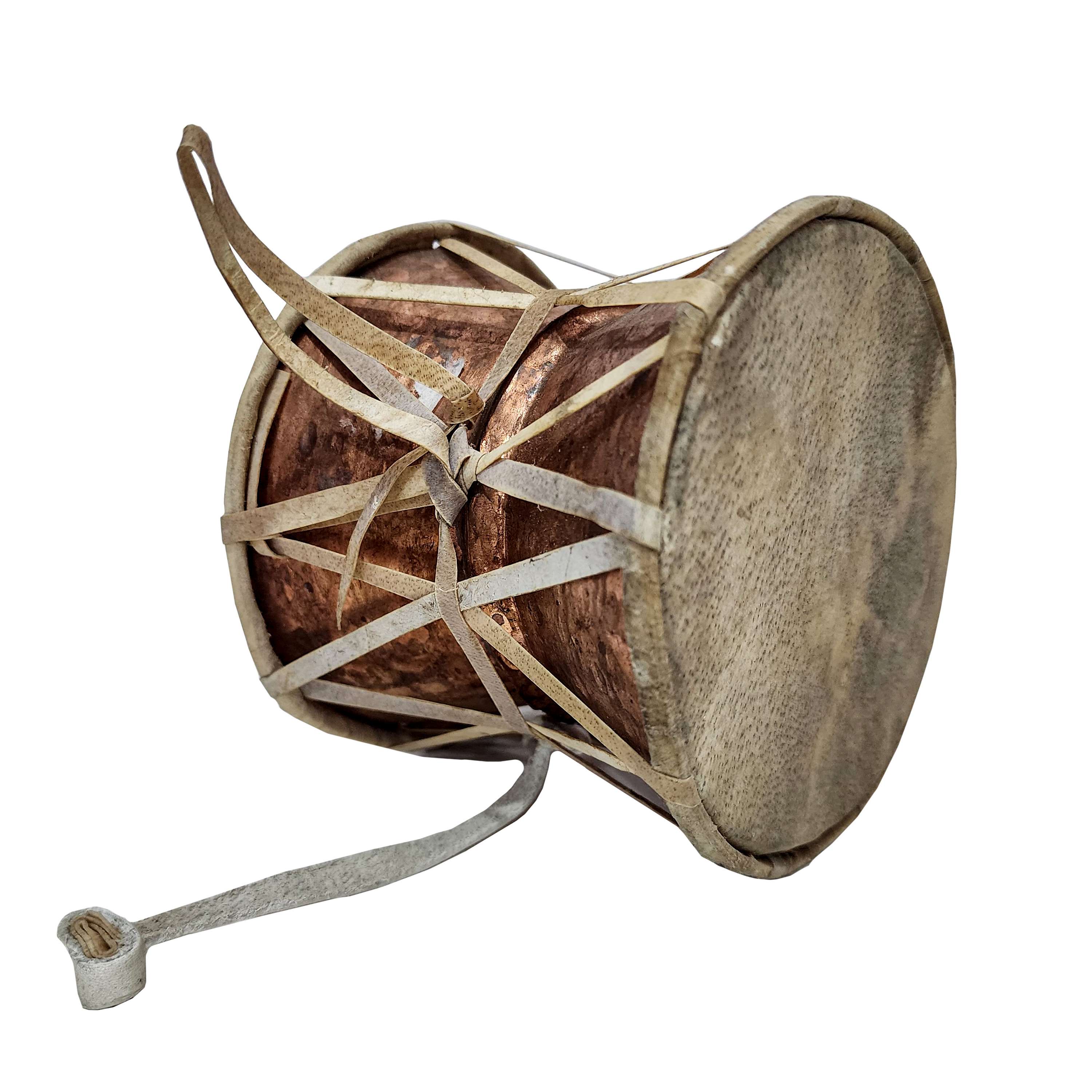 Mahadev Damaru, Nepali Folk Musical Instrument damaru, A Musical Instrument For Many Religious Practices, Made On A Copper Base