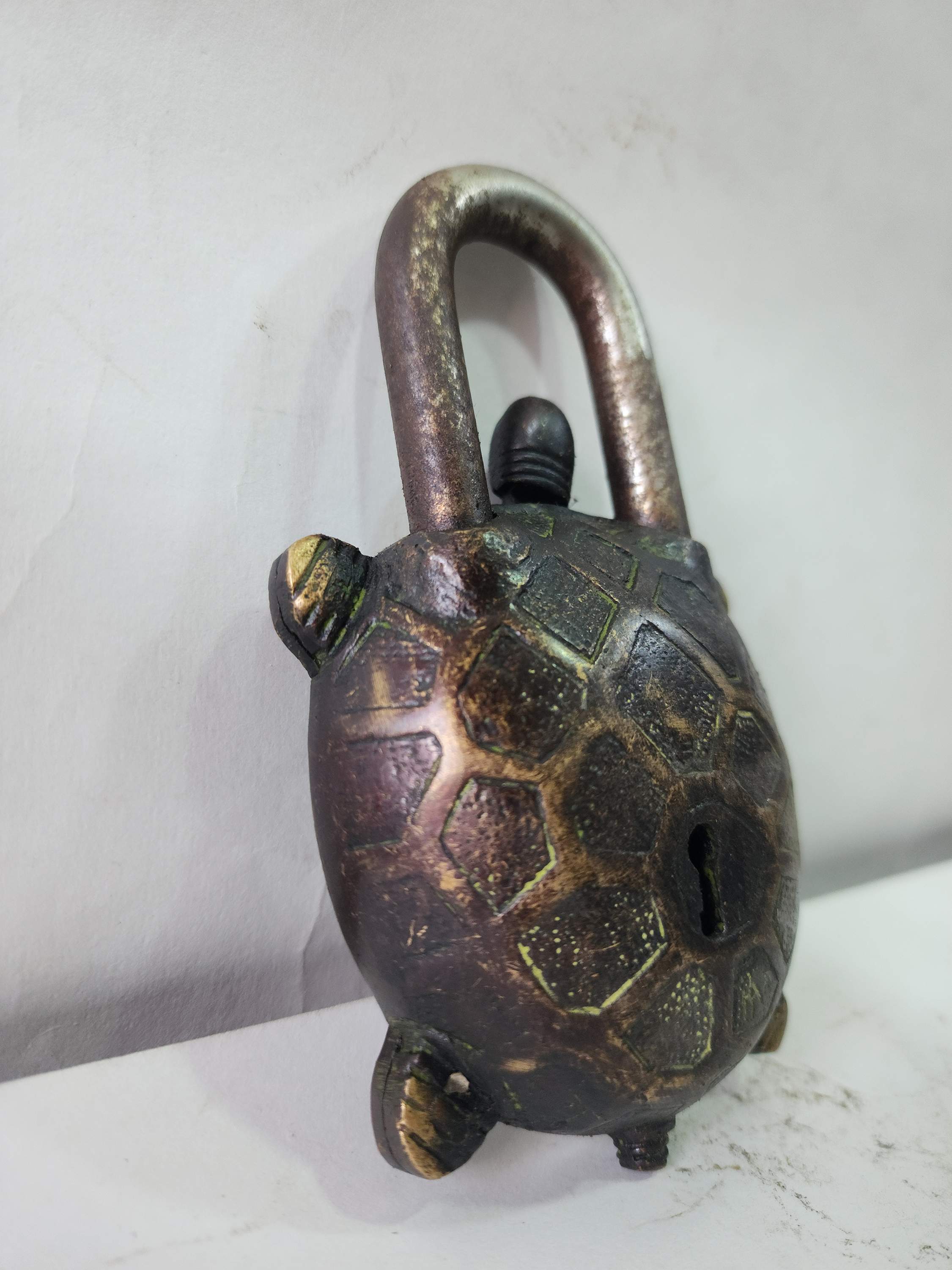 Tortoise Design antique Patina Brass Door Lock