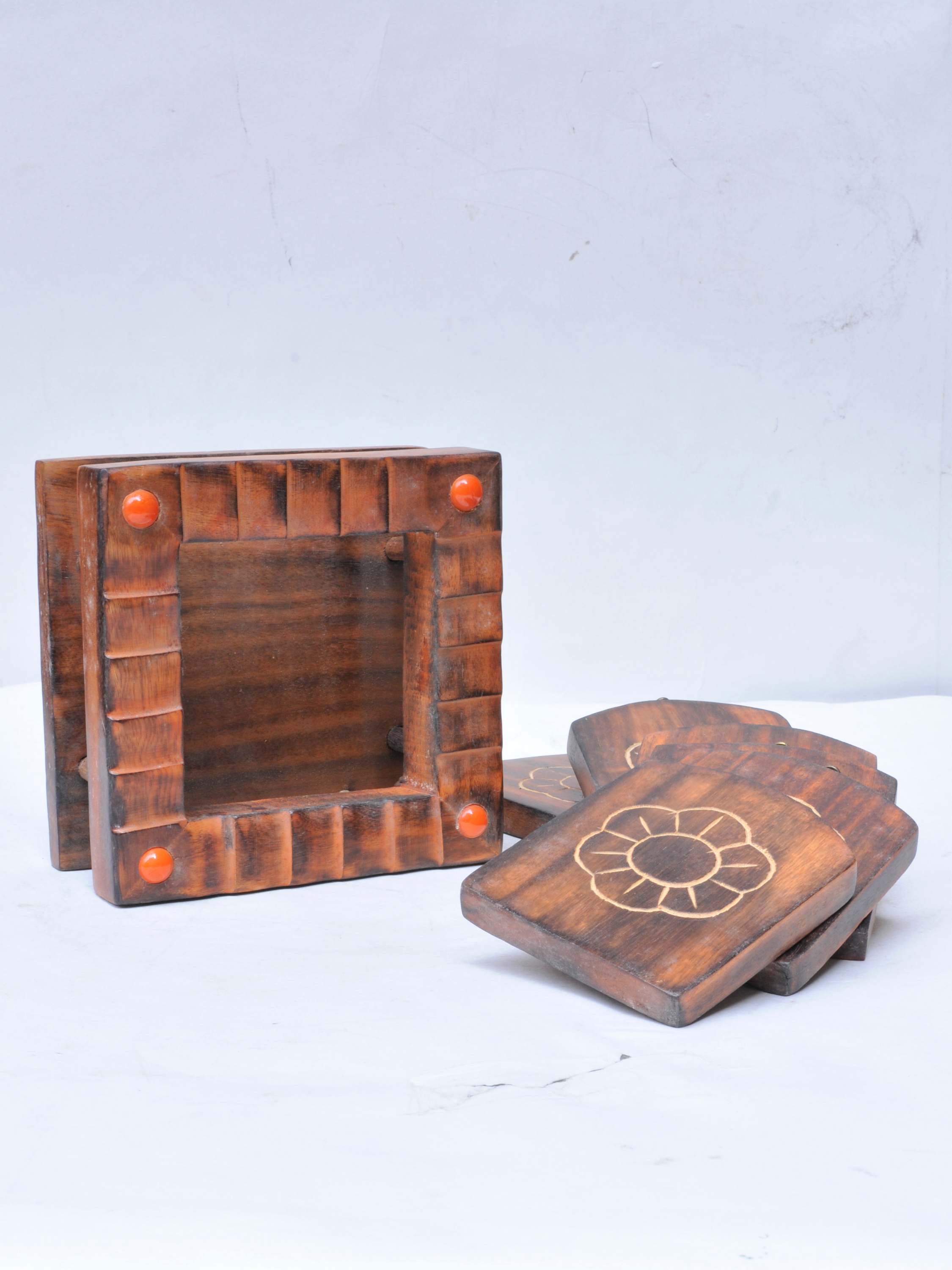 Wooden Tea Coaster Set