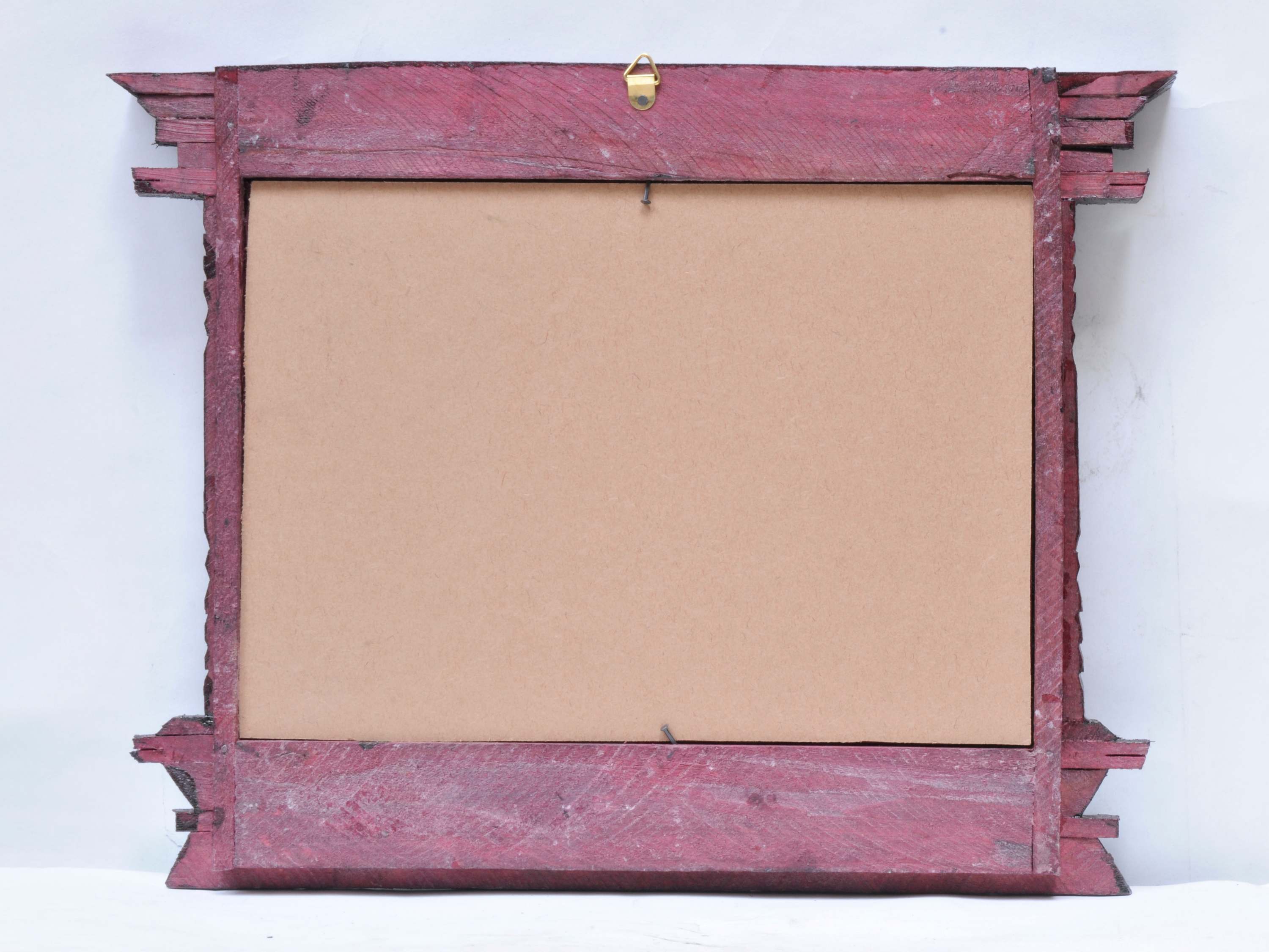Traditional Newari Wooden Hand Carved Windows Design Photo Frame Or Window Decoration, Natural Wood, a4 Size