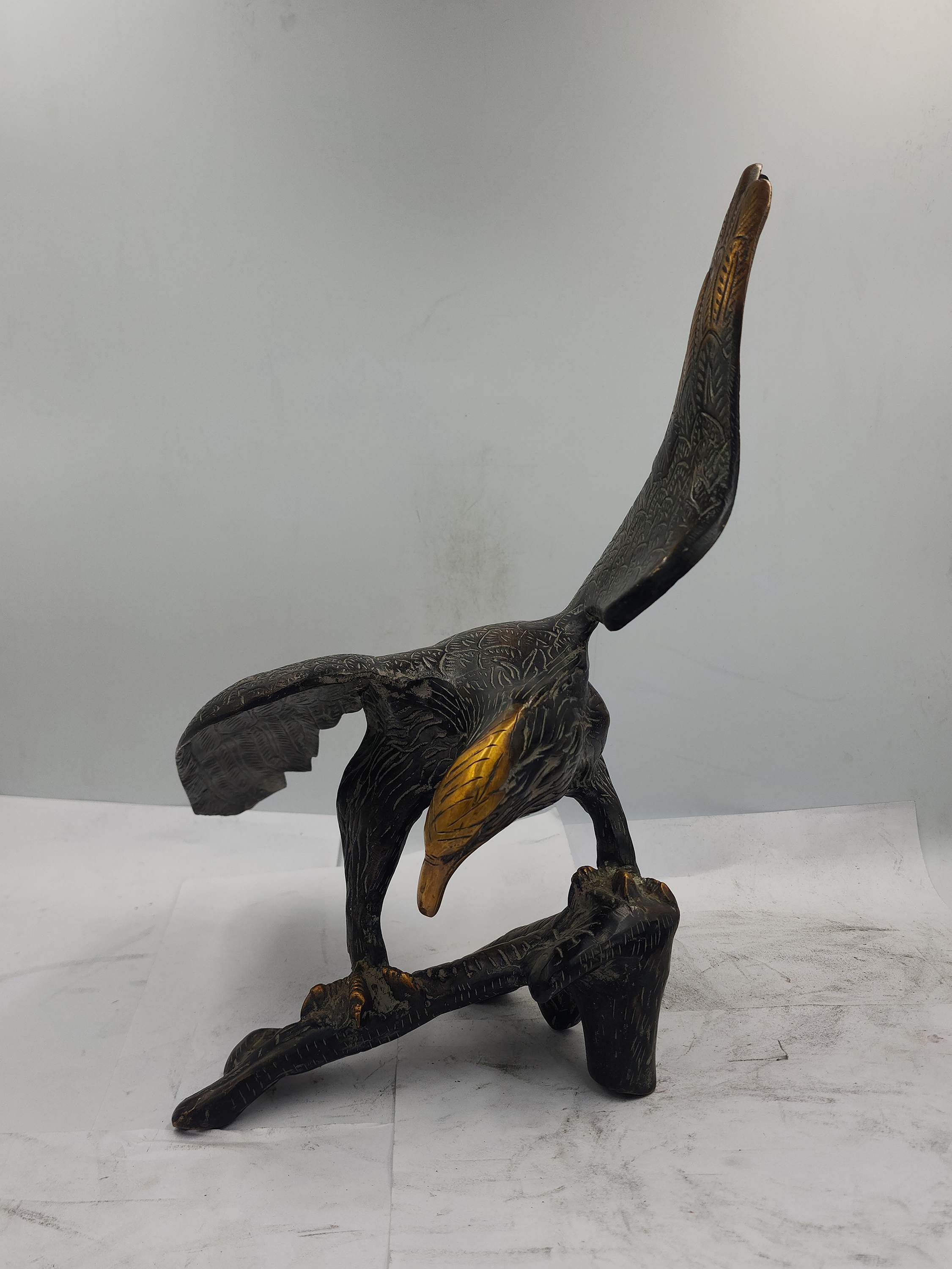 Statue Of Eagle Bird, sand Casting, black Oxidized