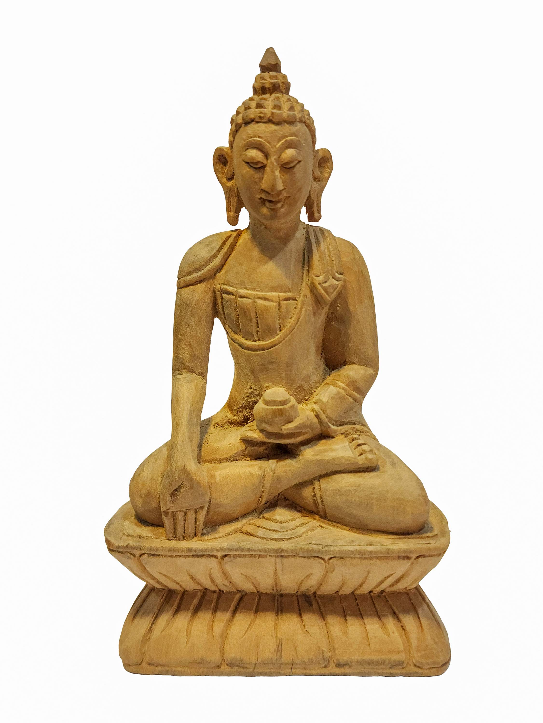 Buddhist Handmade Wooden Statue <span Style=
