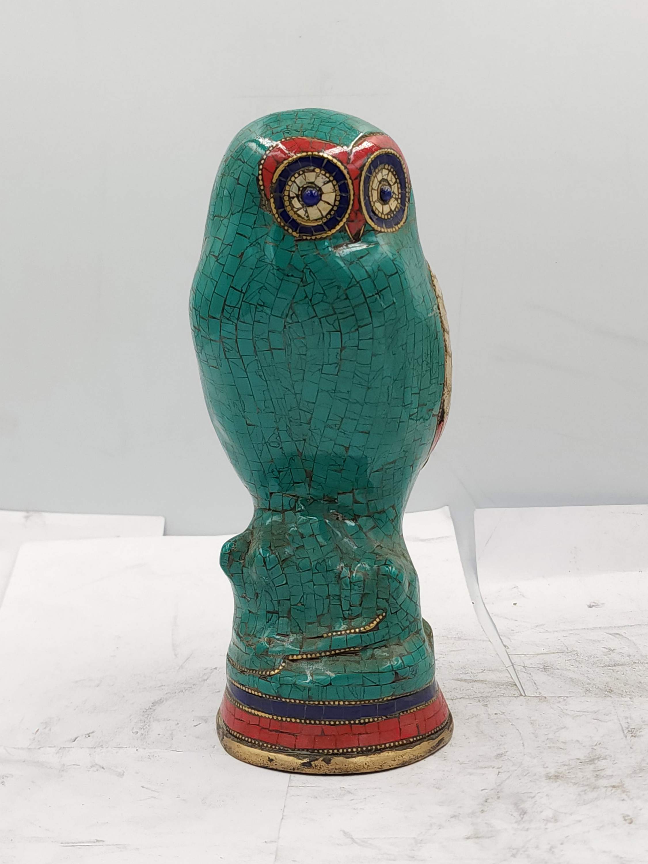 Statue Of Owl, sand Casting, stone Setting