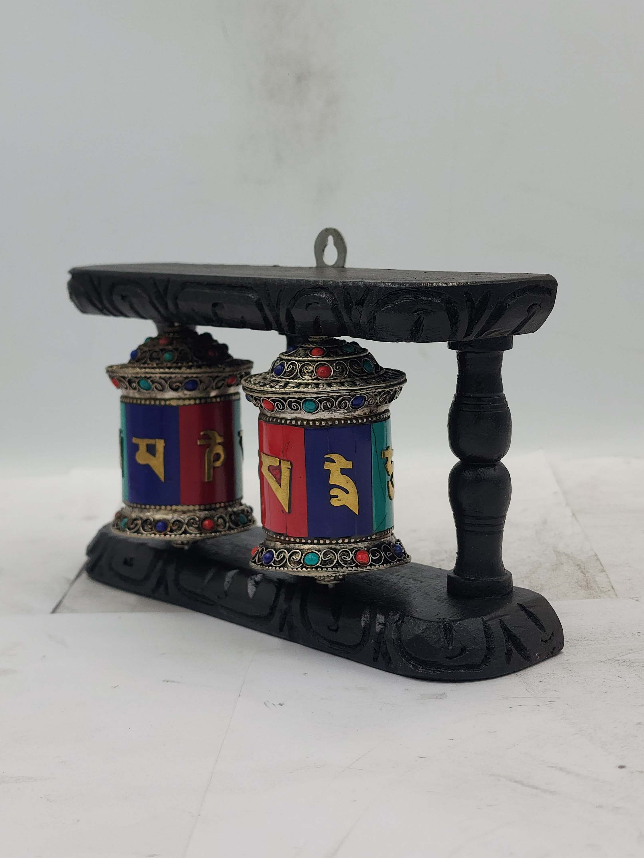 Buddhist Handmade Wall Prayer Wheel <span Style=