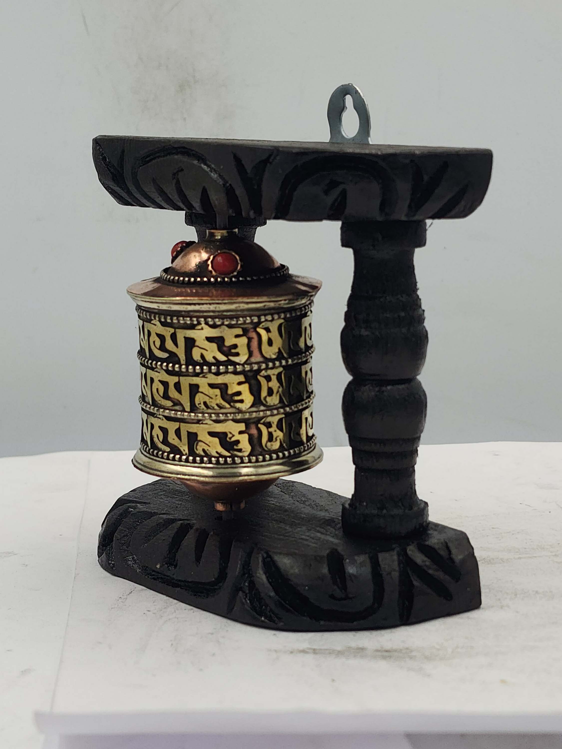 Buddhist Handmade Wall Prayer Wheel <span Style=