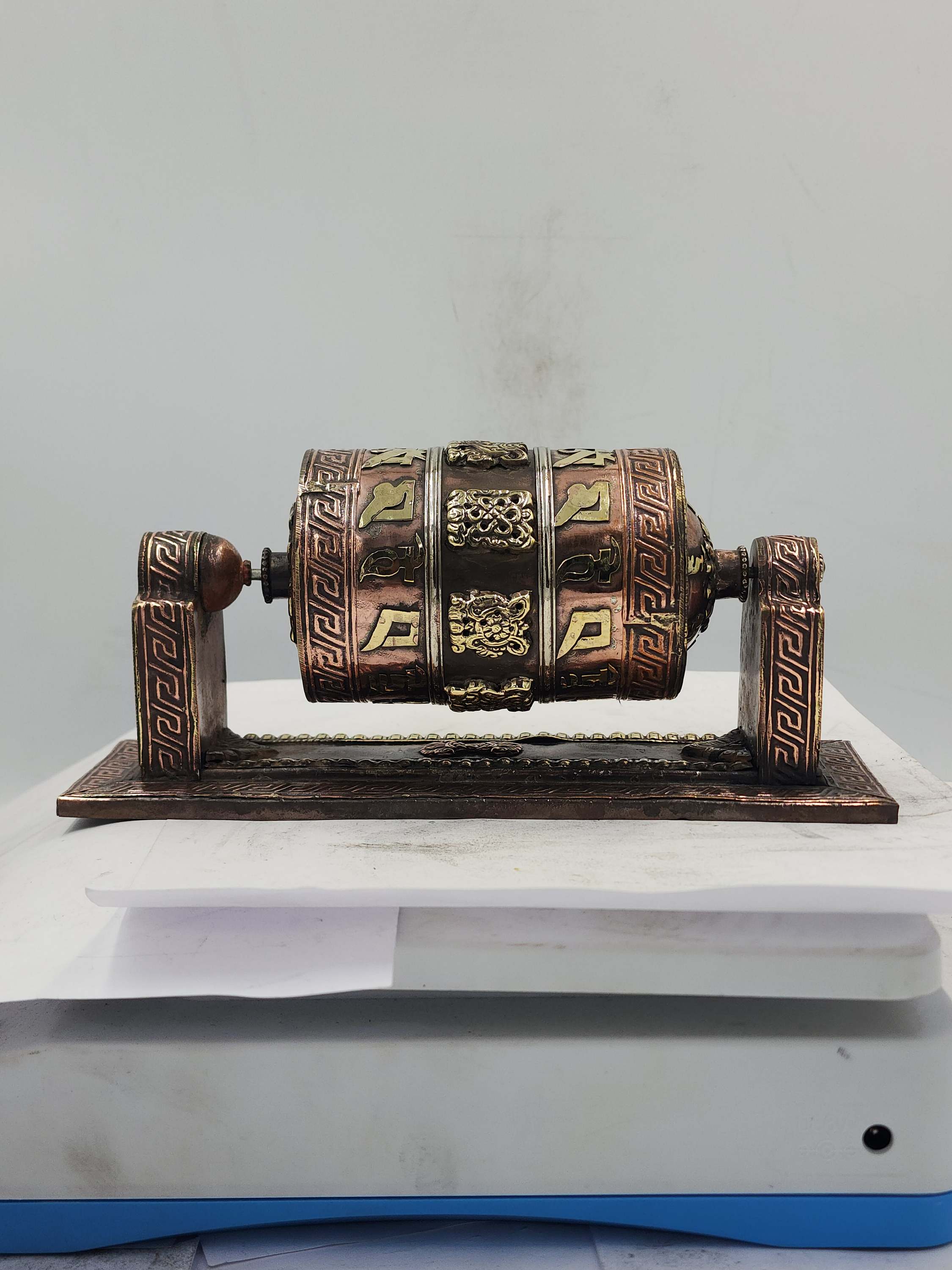 Buddhist Handmade Wall Prayer Wheel <span Style=