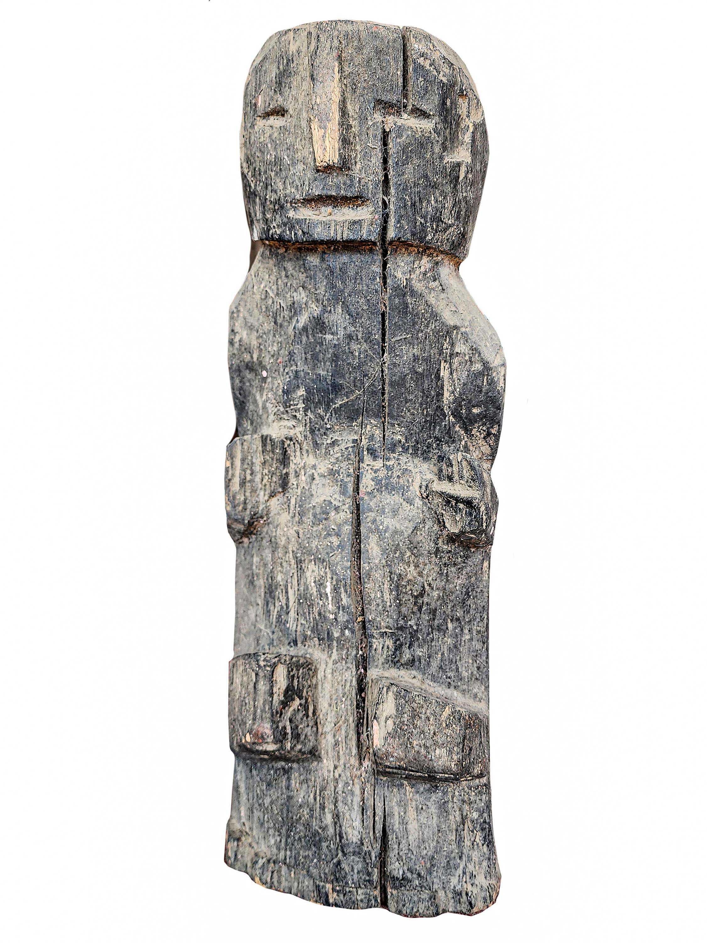 Buddhist Handmade Wooden Statue Of Pachacamac Idol antique