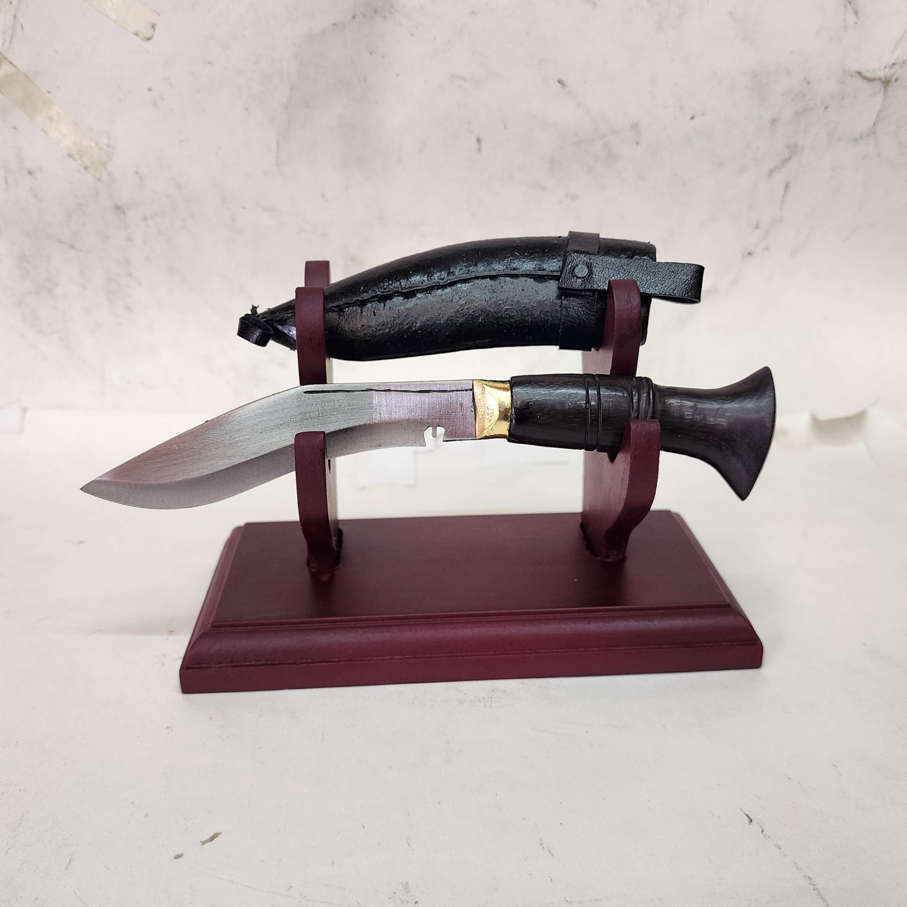 4 Inch, khukuri, Gurkha Knife - sirupate With Leather Cover And Stand, Nepali Machete