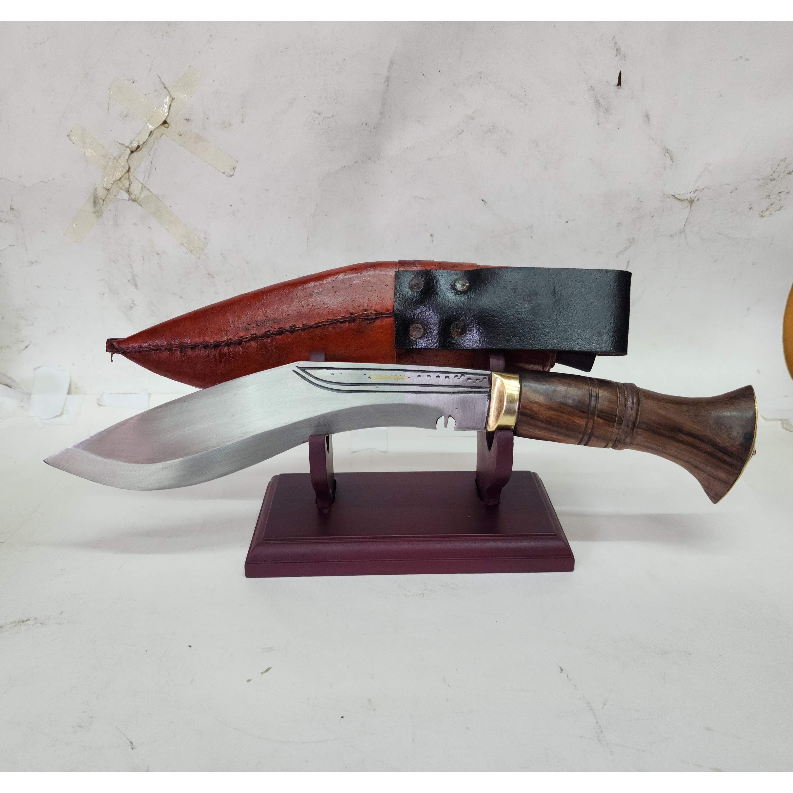 8 Inch, khukuri, Gurkha Knife - mini Jungle Safari With Leather Cover And Stand, Nepali Machete