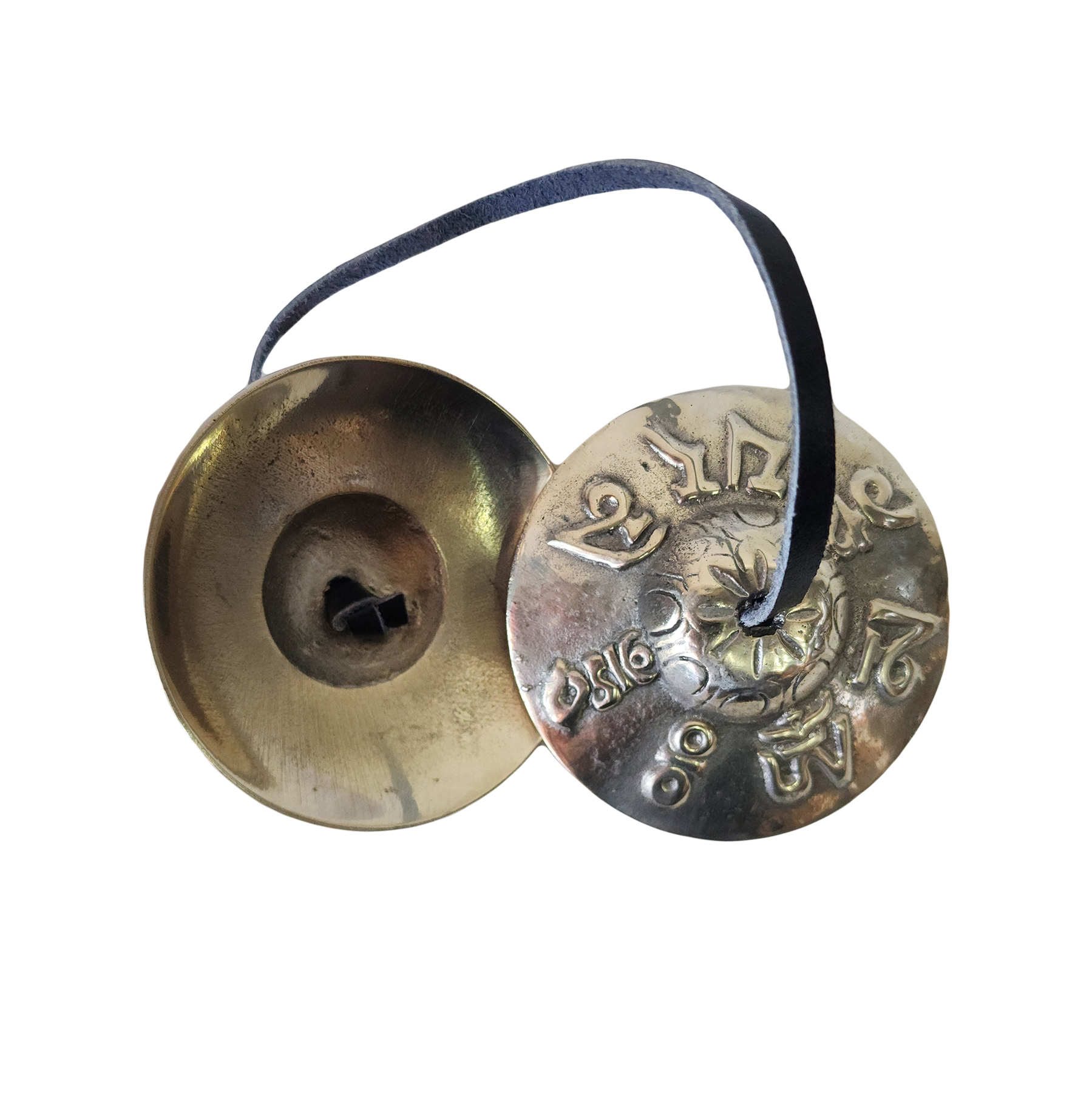 Buddhist Bronze tingsha With mantra