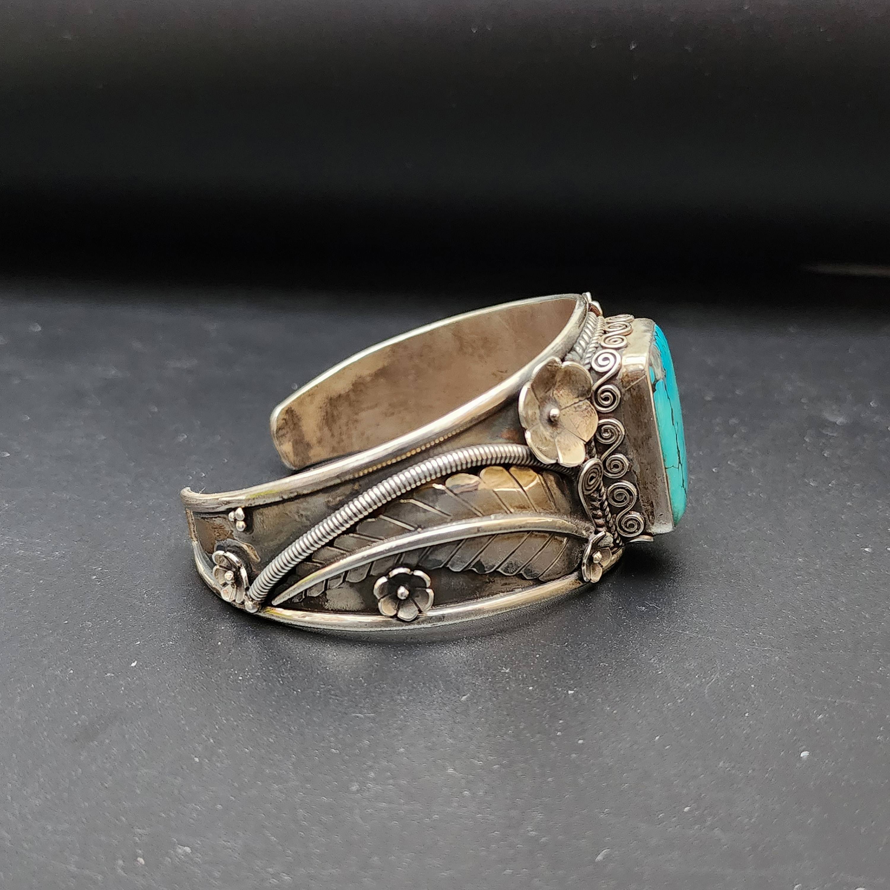 Designer Silver Jewellery bangle Or Bracelet With turquoise Stone