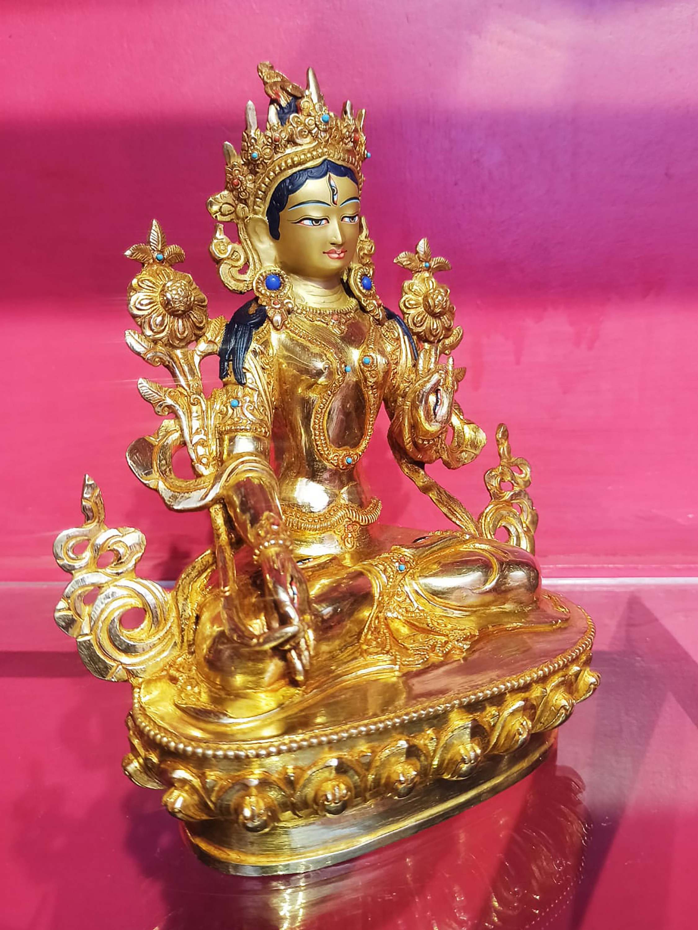 White Tara Statue, Buddhist Handmade Statue, <span Style=