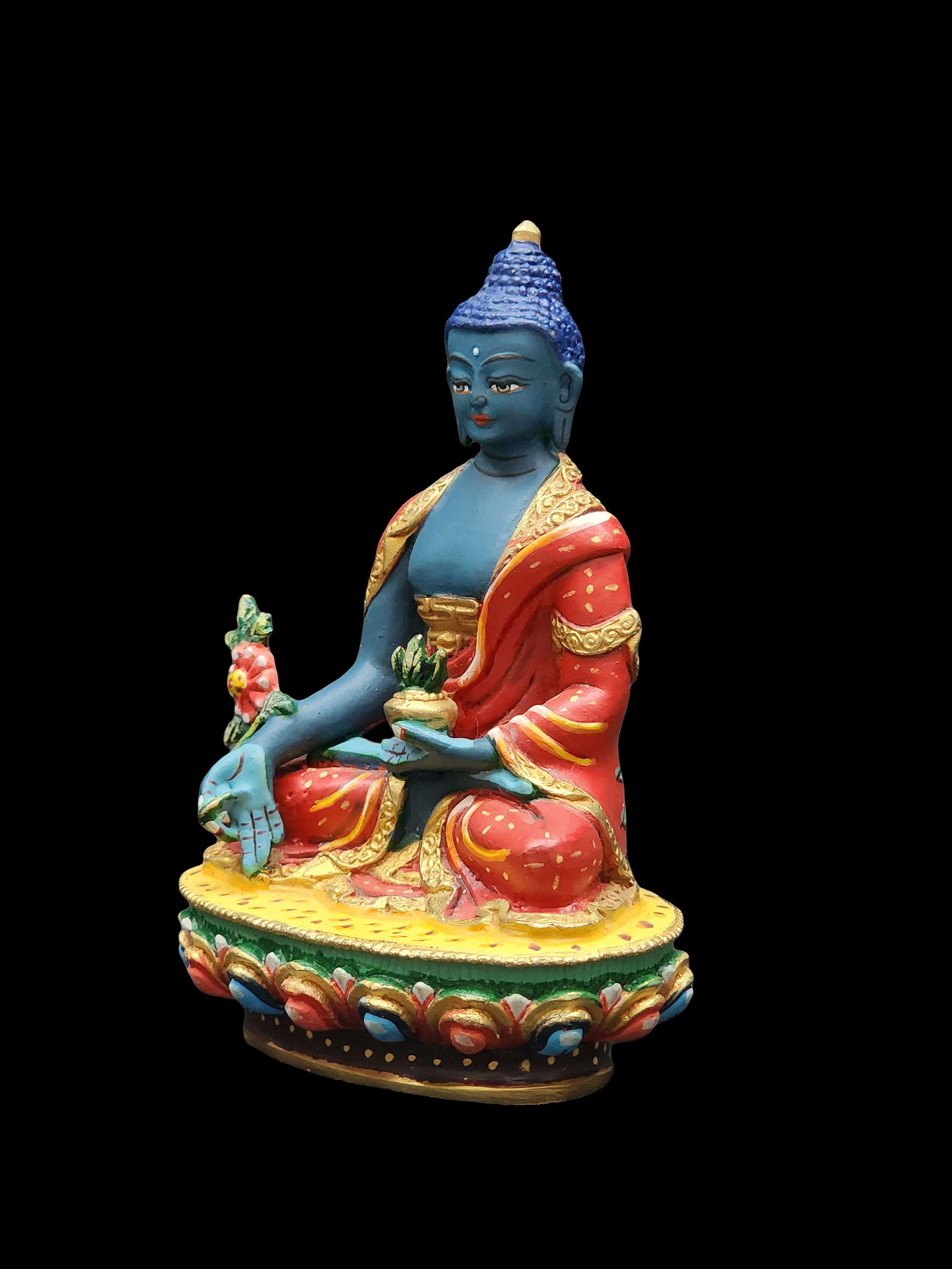 Buddhist Miniature Statue Of Medicine high Quality, traditional Color Finishing
