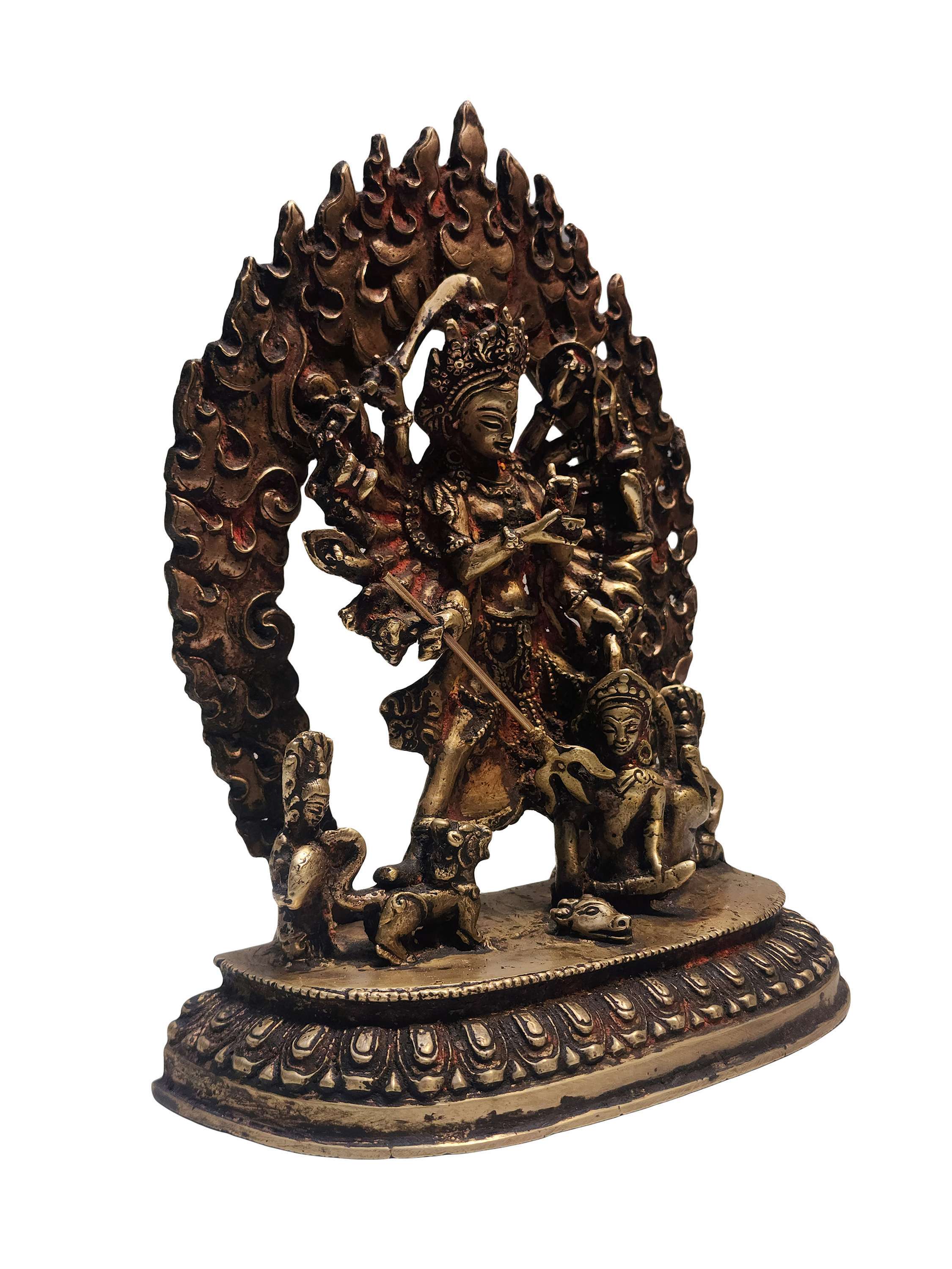 Durga, Bhagawati, unique, Buddhist Handmade Statue Of Kali, antique Finishing