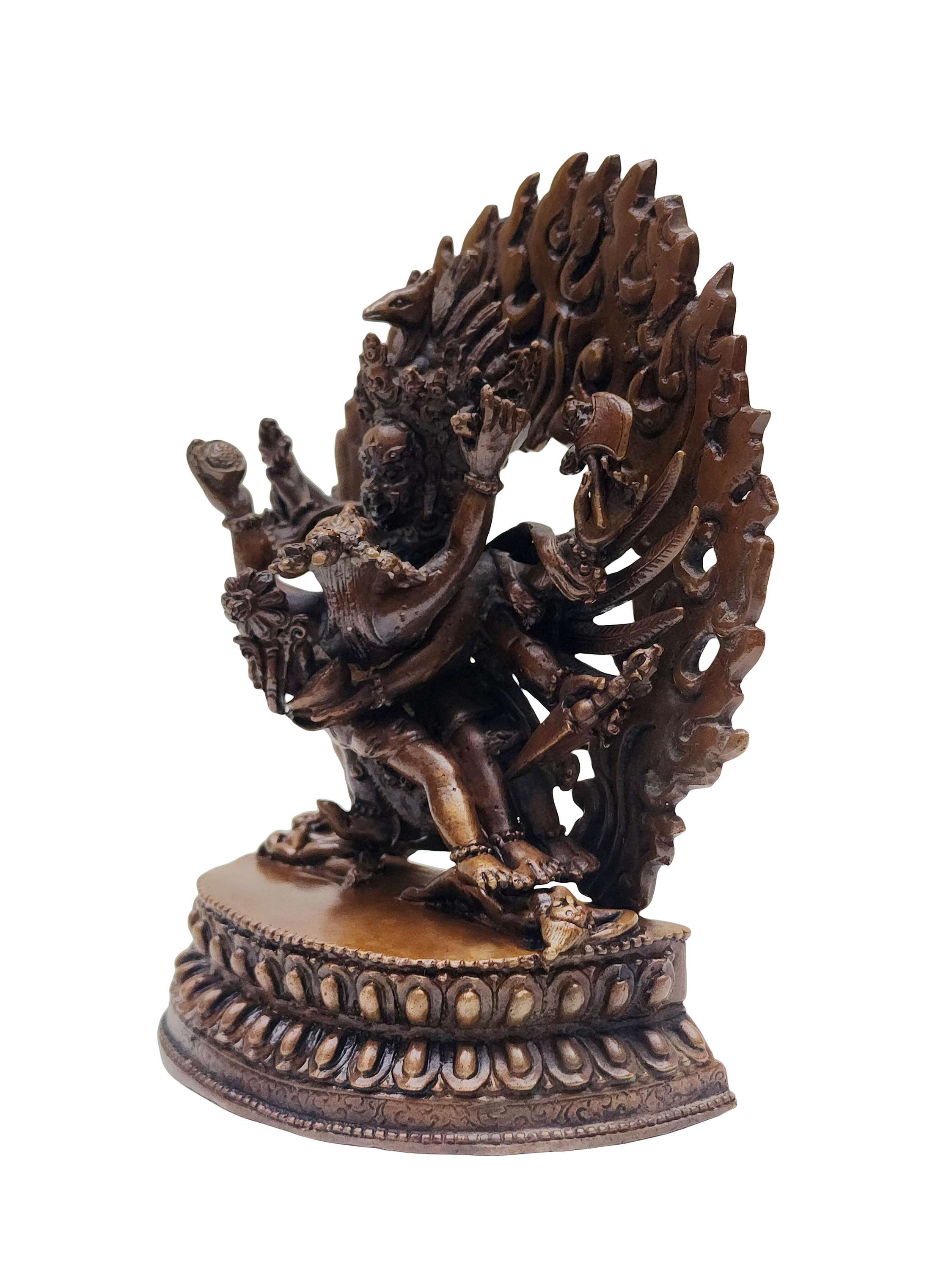 best Price,buddhist Handmade Statue Of Hayagriva, chocolate Oxidized, last Piece