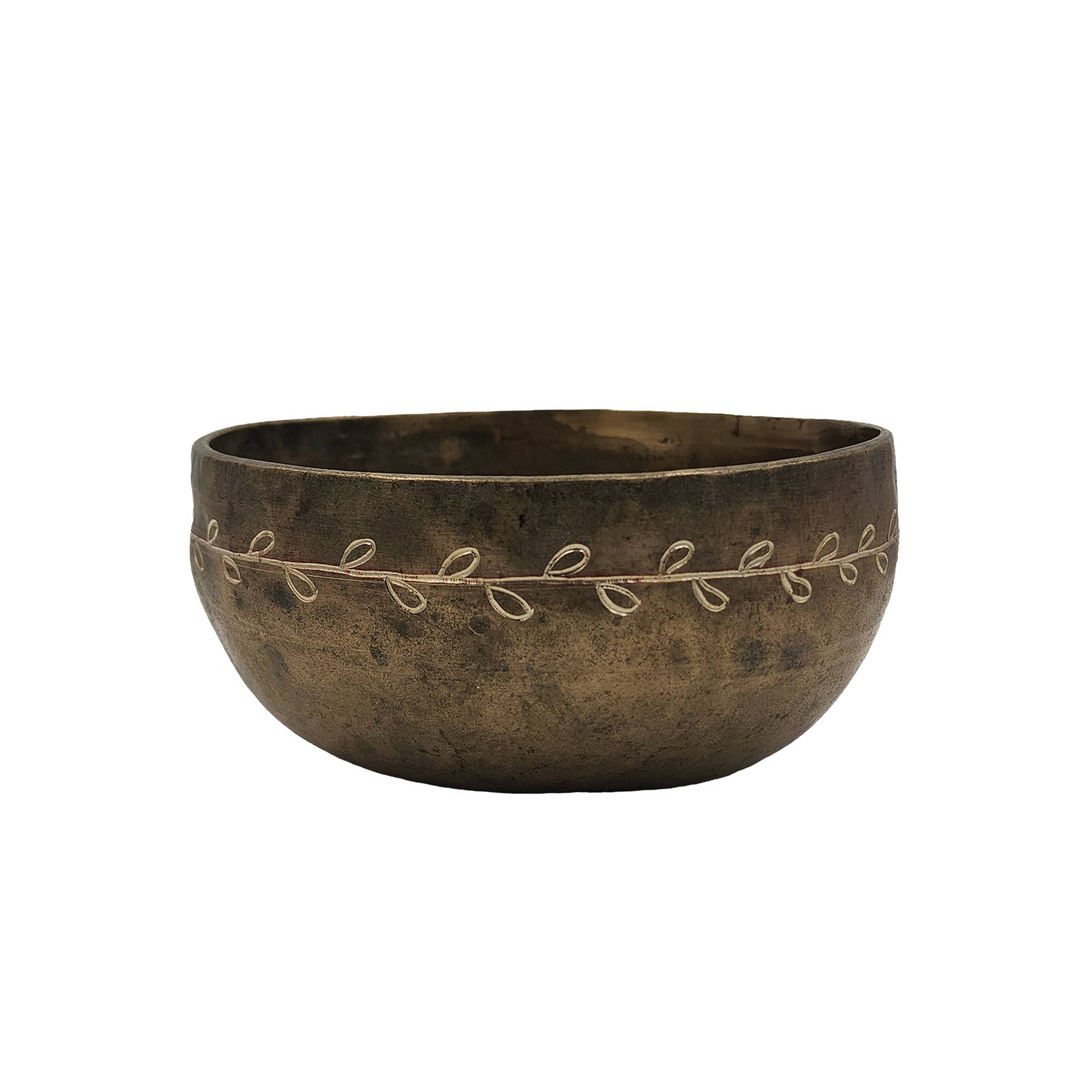 Singing Bowl Thadobati, Buddhist Hand Beaten Bowls, Hand Carved, Antique