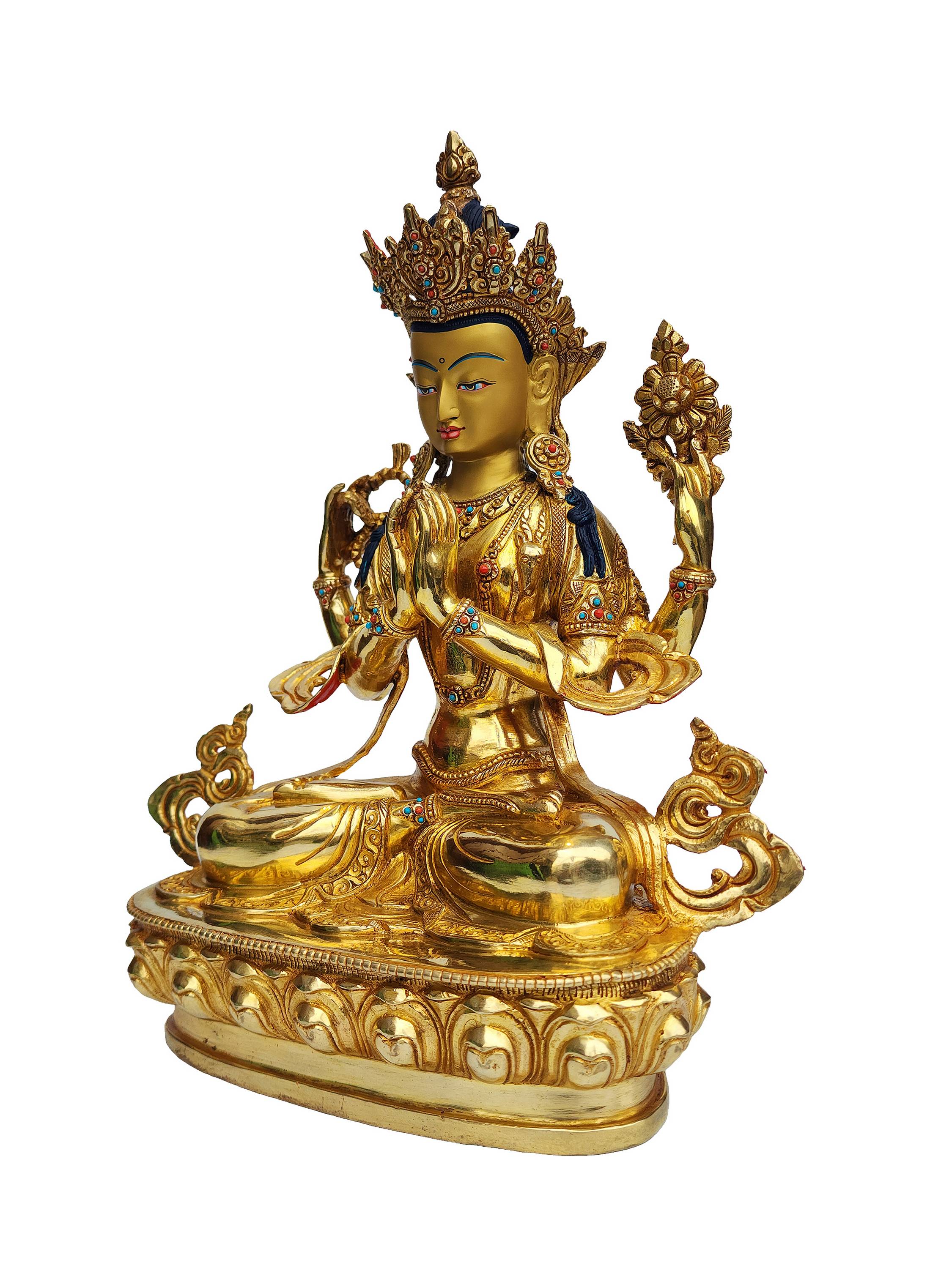 Chenrezig Statue, Buddhist Handmade Statue, <span Style=