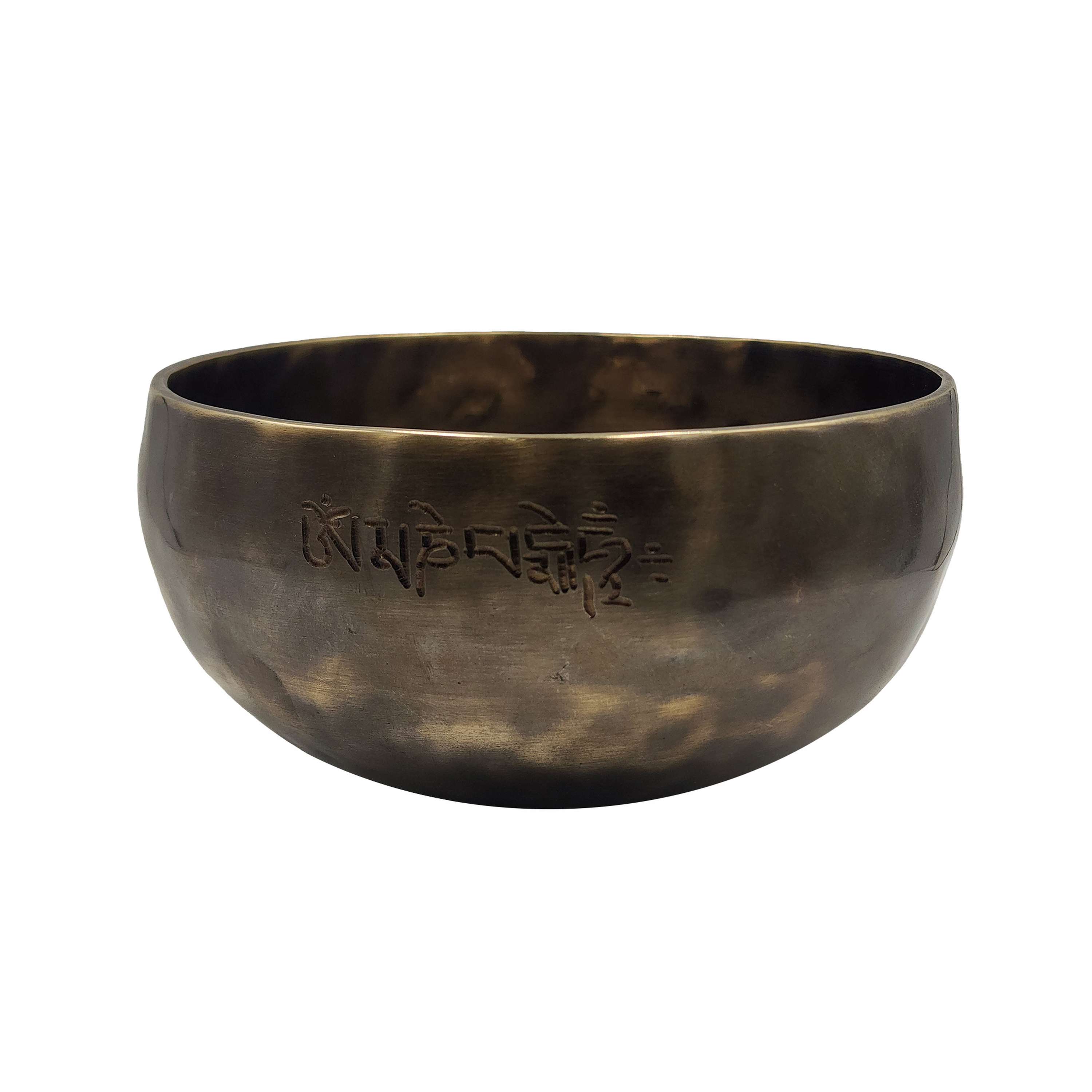 Singing Bowl, Buddhist Hand Beaten, Moon Carved