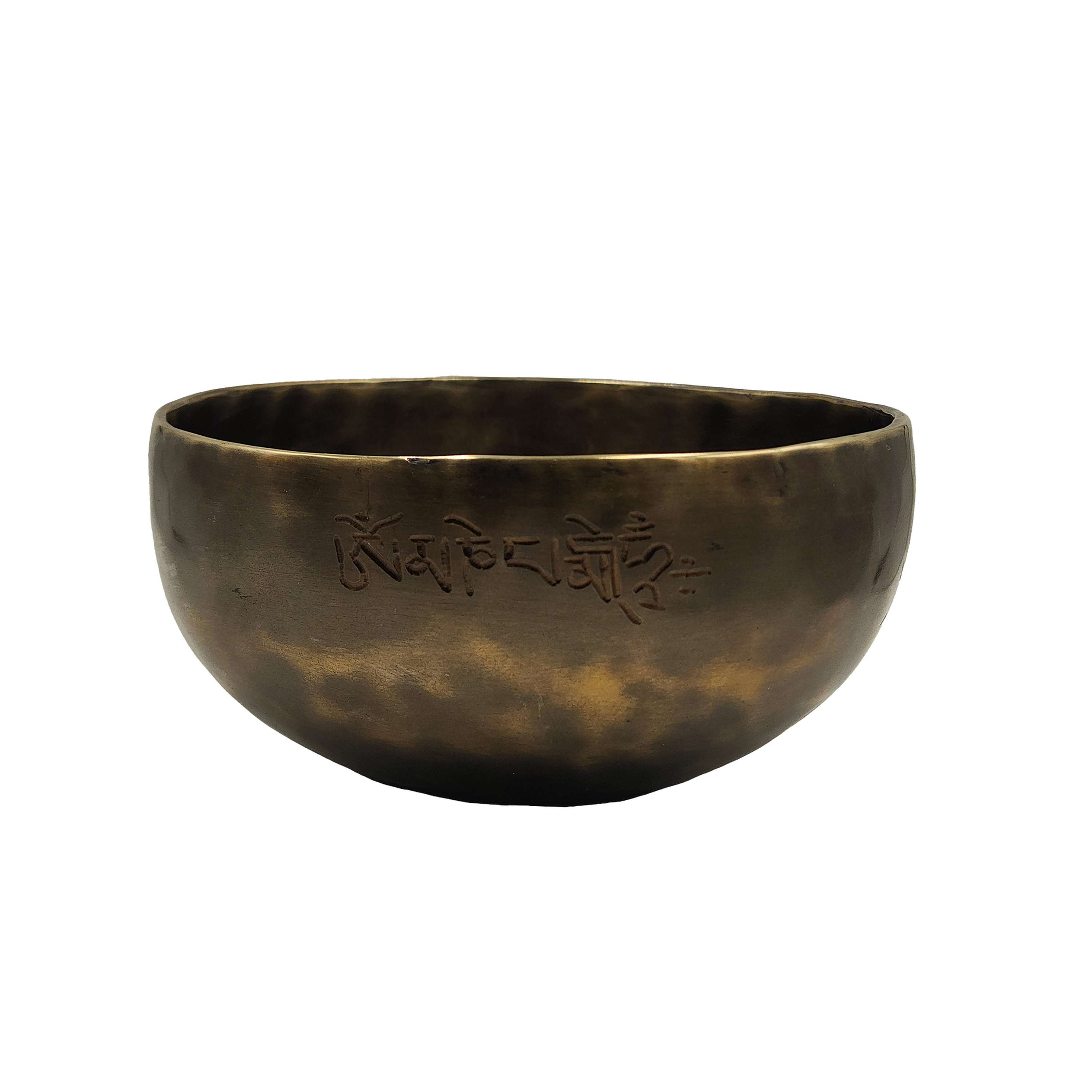 Singing Bowl, Buddhist Hand Beaten, Moon Carved