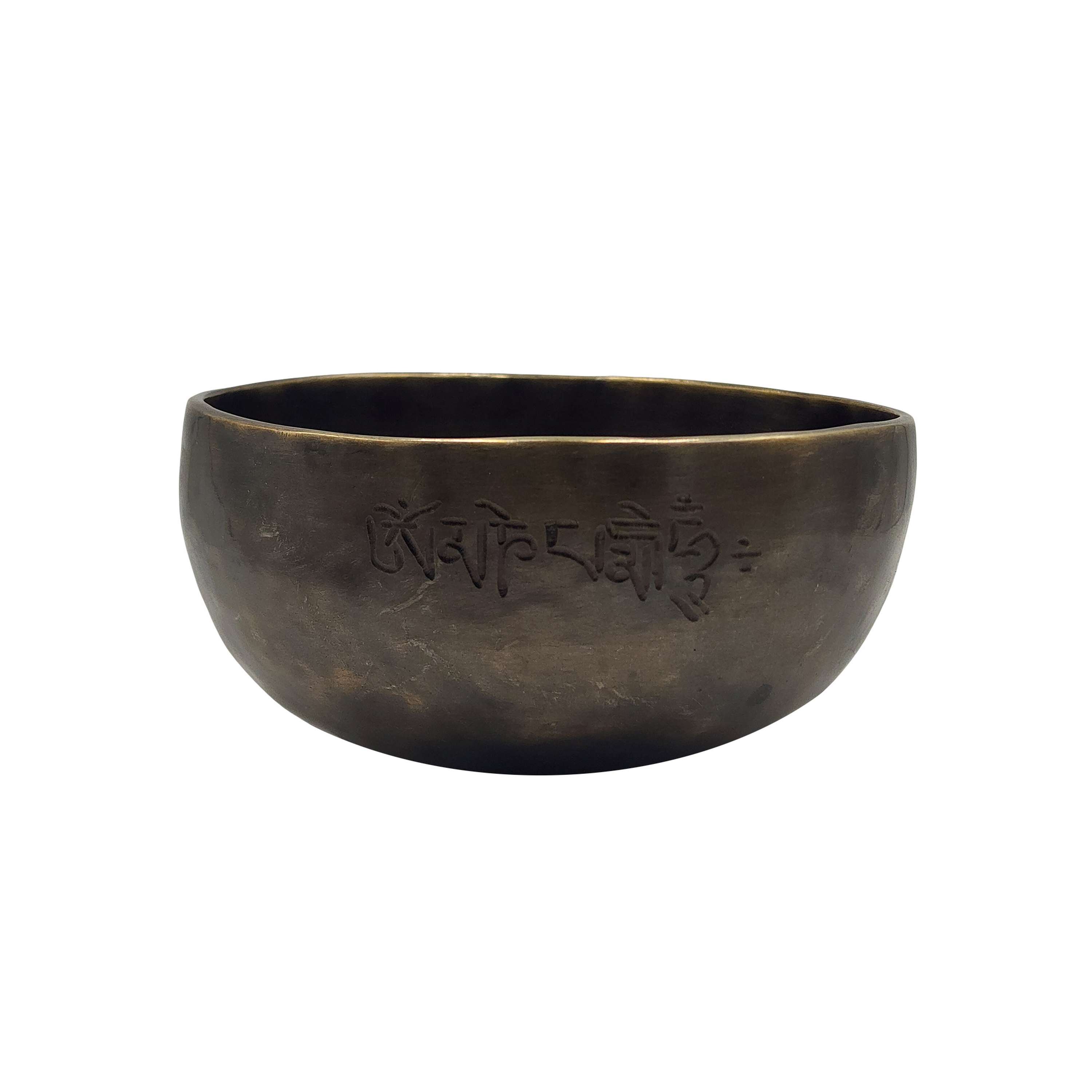 Singing Bowl, Buddhist Hand Beaten, Moon Carved