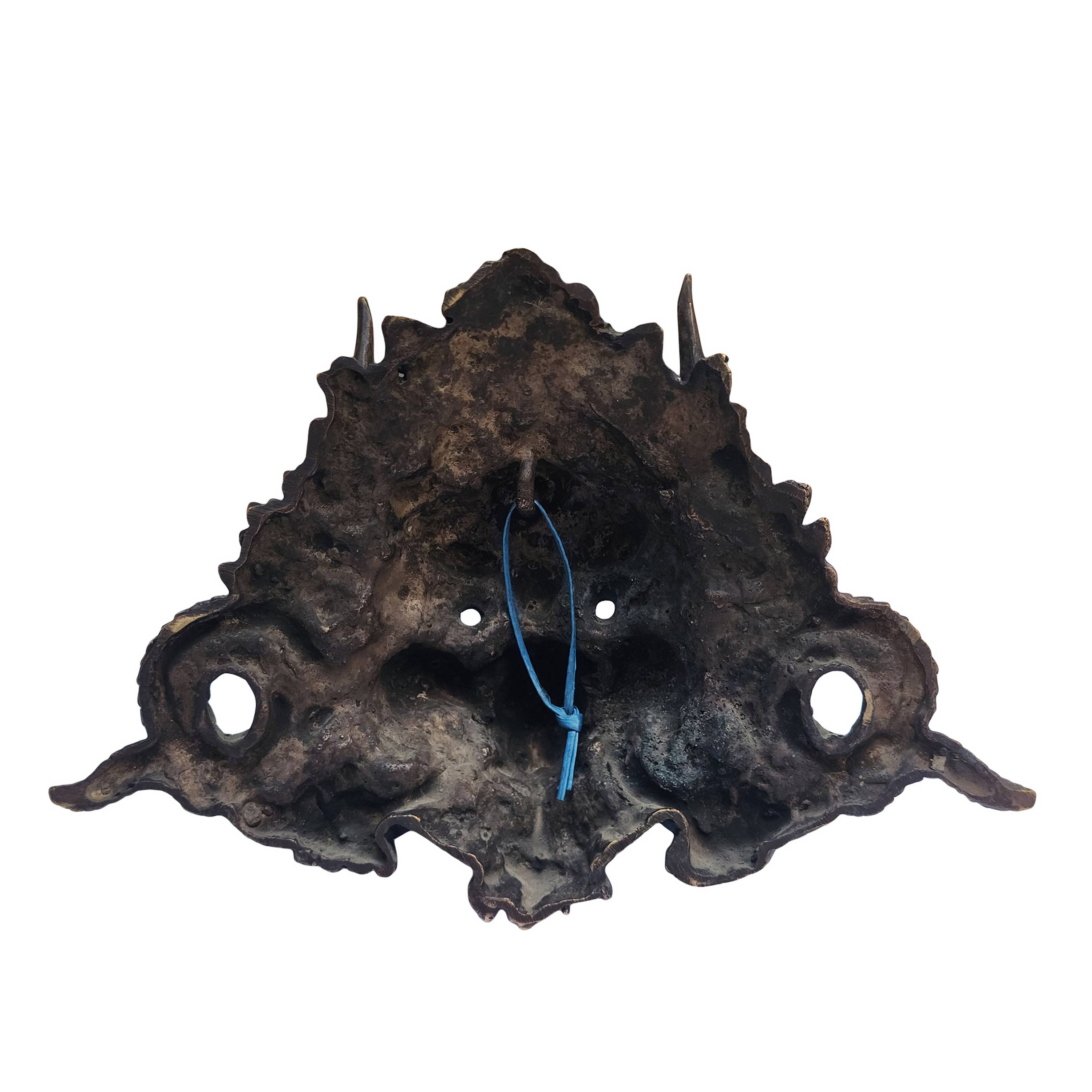 Garuda Metal Mask, Buddhist Handmade Ritual Mask, Antique Finishing