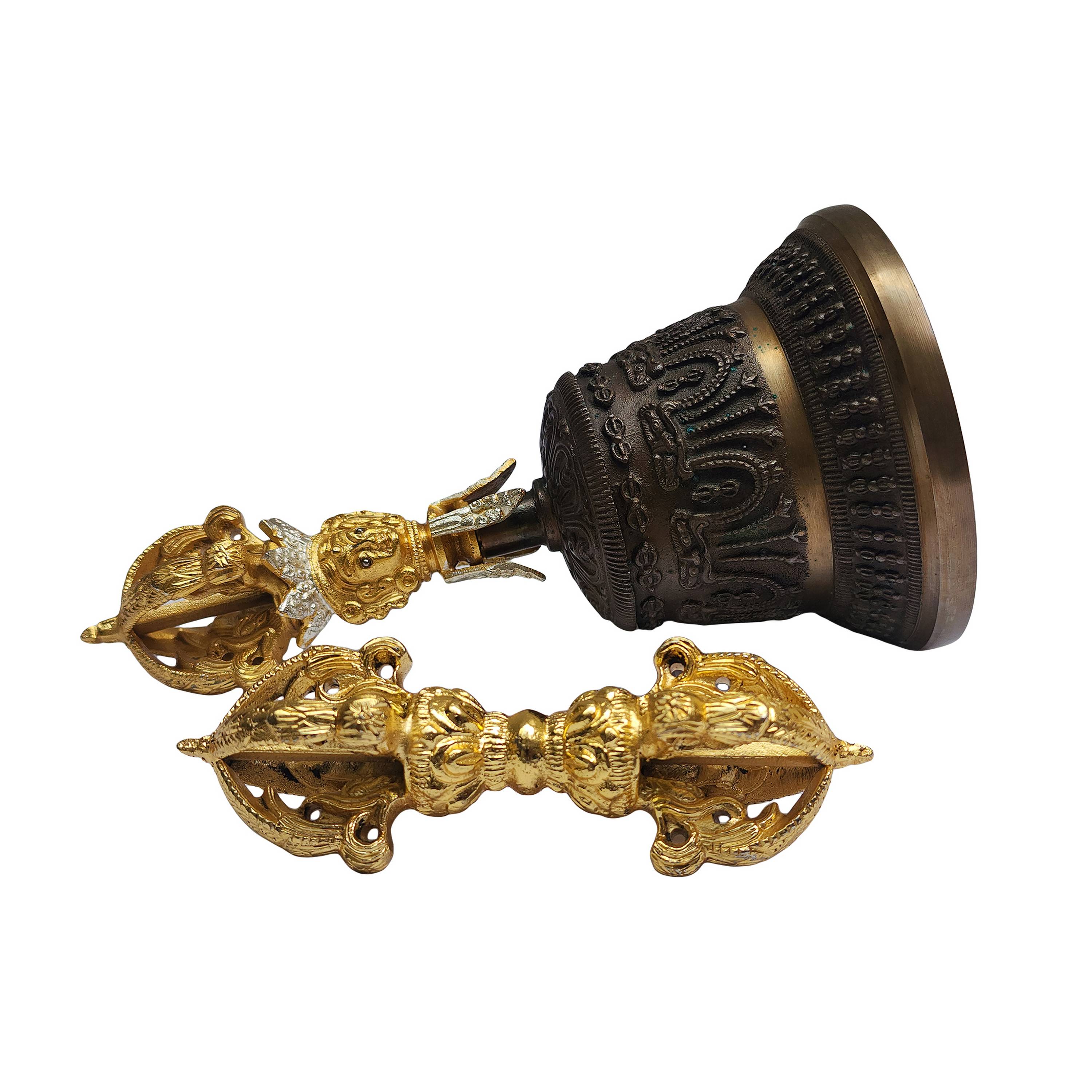 Bell And Dorje vajra, high Quality, Antique Finishing
