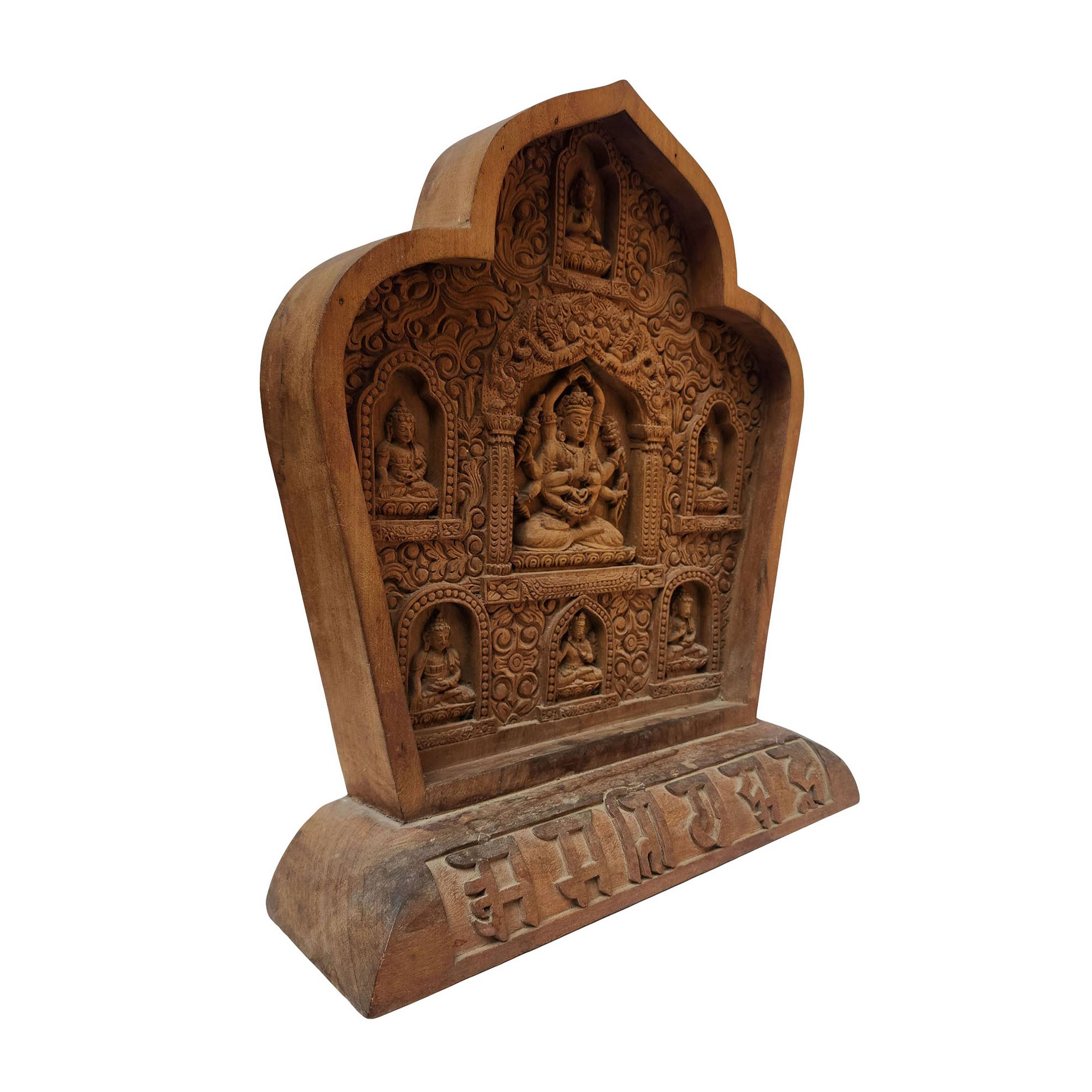 Namasangiti Wooden Alter, Surrounded By Pancha Buddha <span Style=