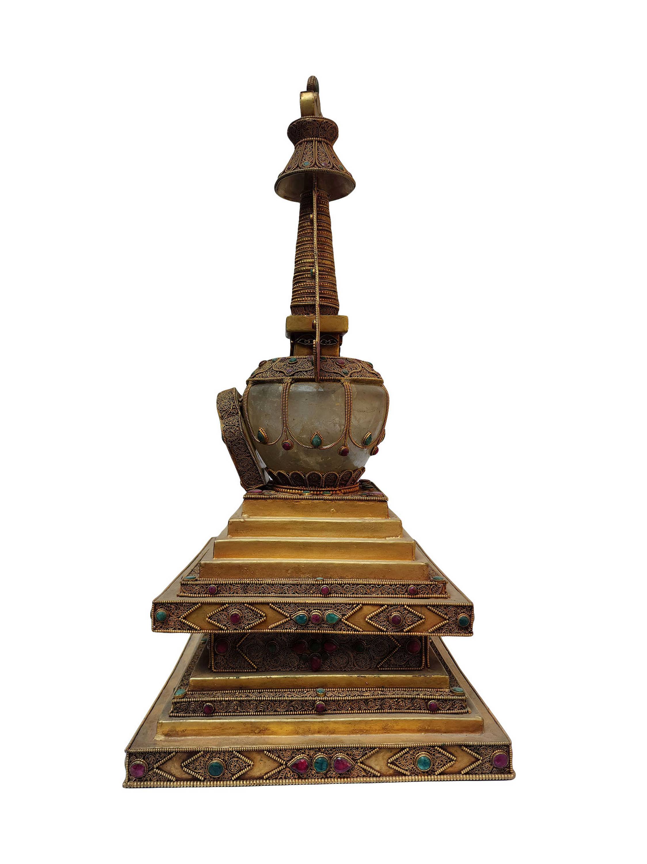 Stupa, Buddhist Handmade Statue <span Style=