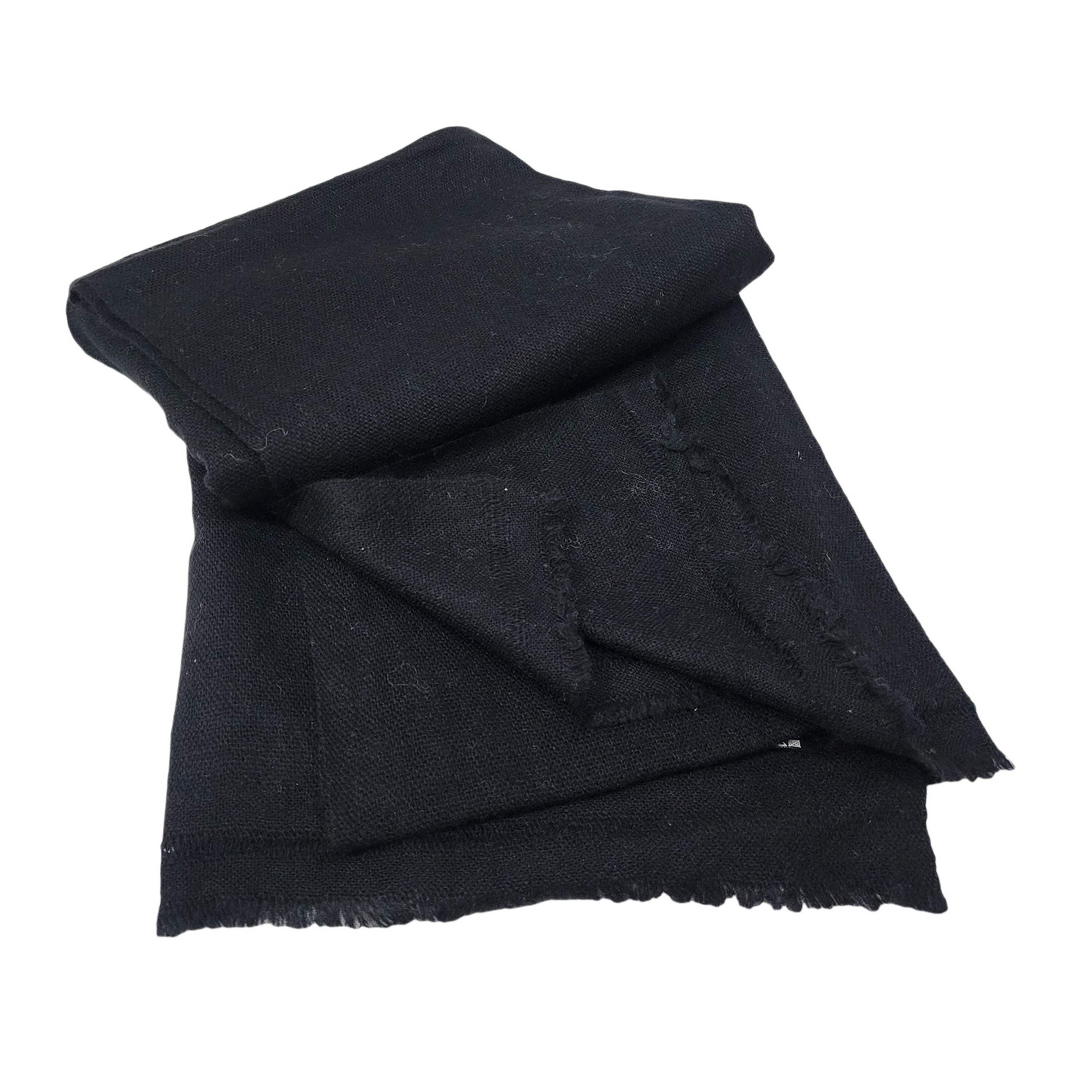 Pashmina Shawl, Nepali Handmade Shawl, In Four Ply Wool, Color charcoal