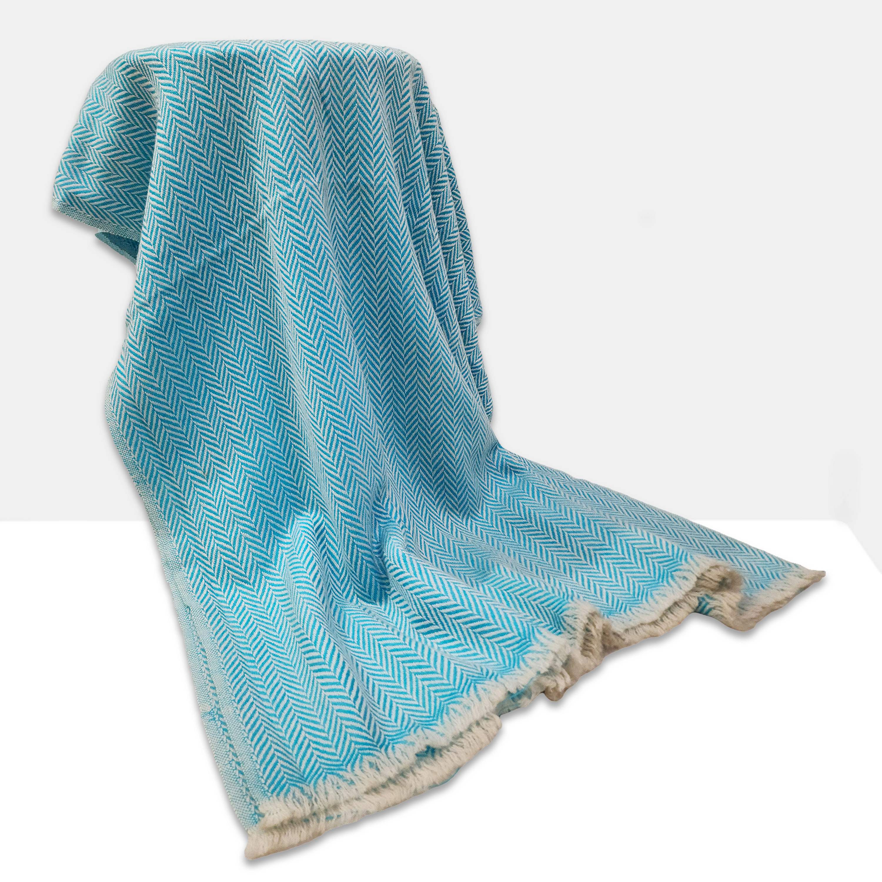 Pashmina Shawl, Thick Nepali Pashmina Shawl, Eight-ply Wool, Color blue ...