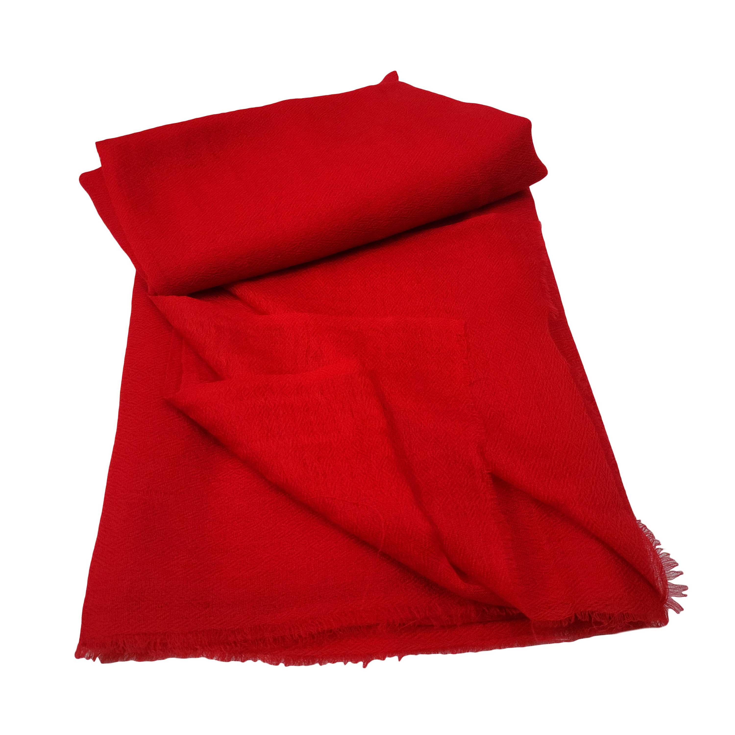 Ring Shawl, A Thin, Soft, And Light Shawl For All-weather Use, Two-ply Wool, Color red