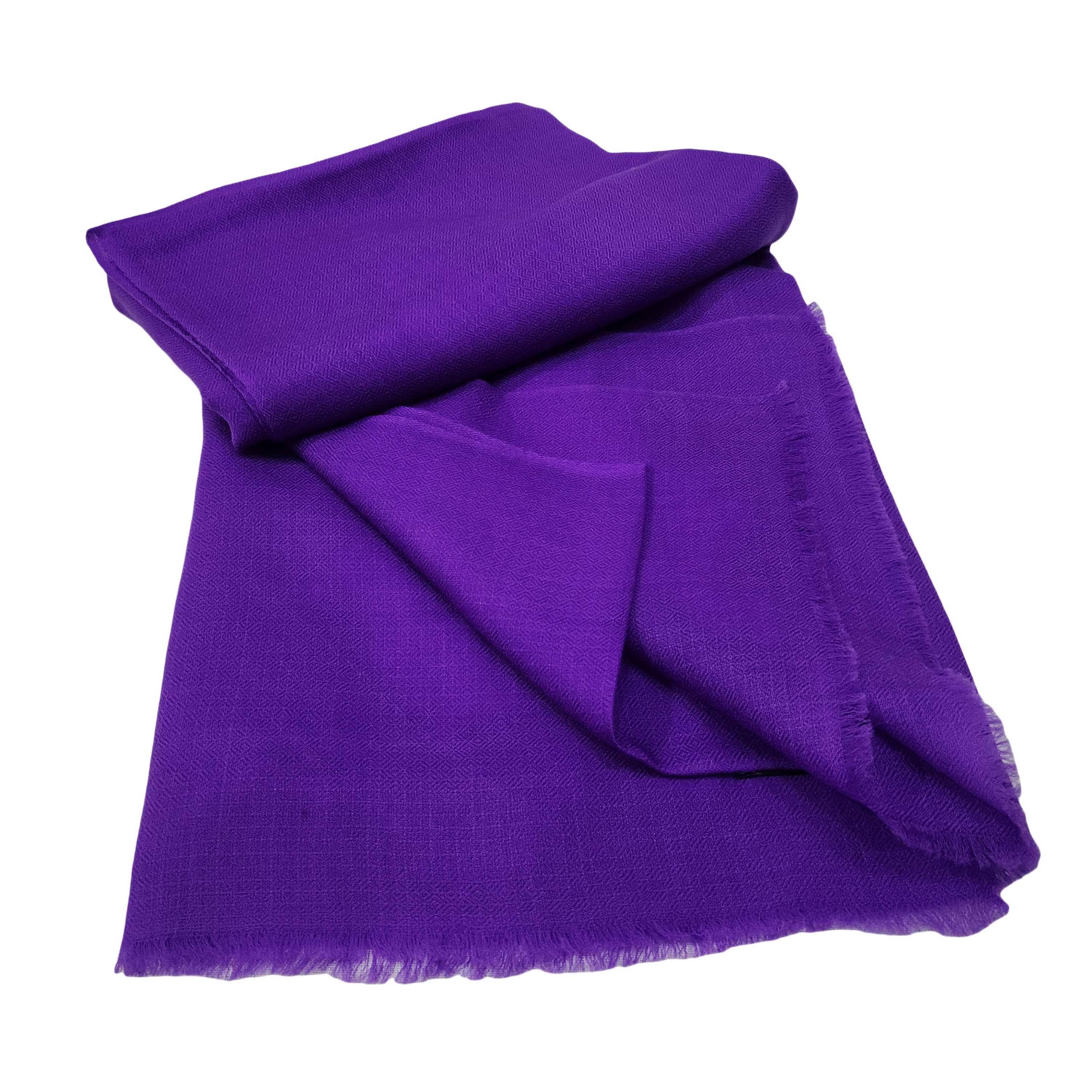 Ring Shawl, A Thin, Soft, And Light Shawl For All-weather Use, Two-ply Wool, Color purple
