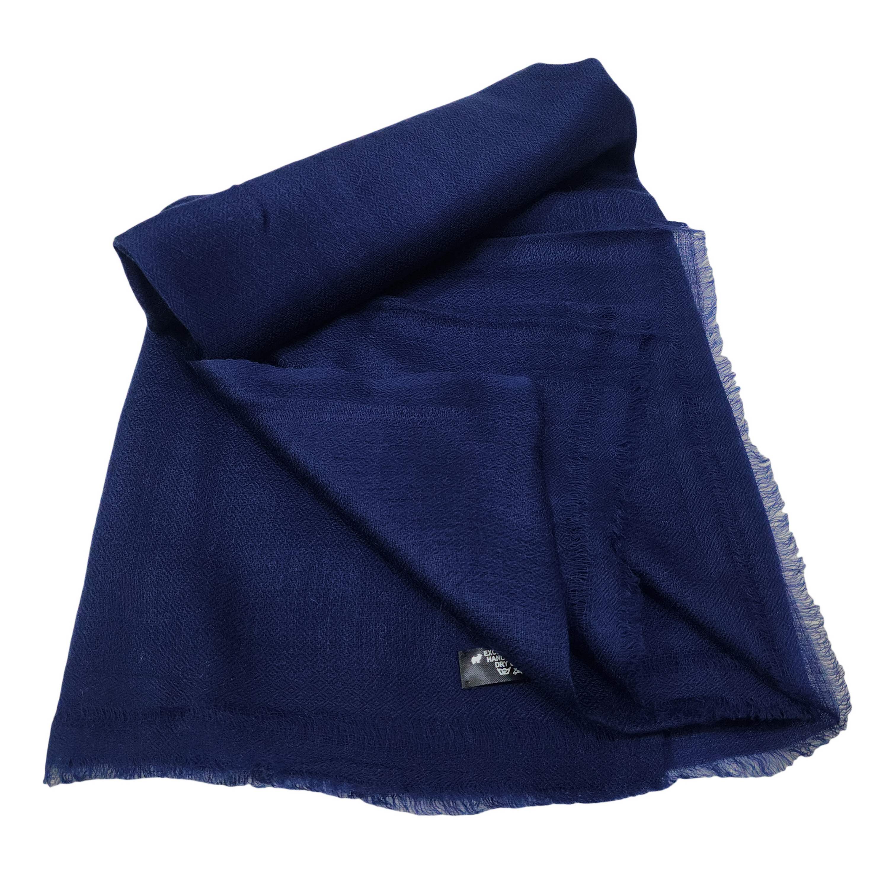 Ring Shawl, A Thin, Soft, And Light Shawl For All-weather Use, Two-ply Wool, Color blue