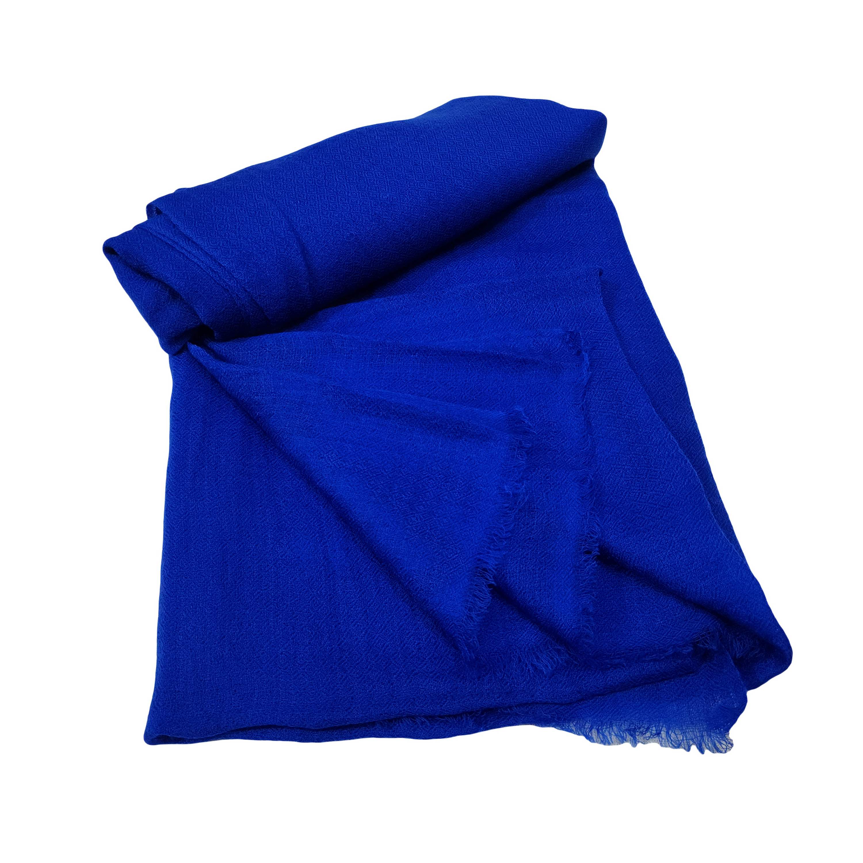 Ring Shawl, A Thin, Soft, And Light Shawl For All-weather Use, Two-ply Wool, Color blue