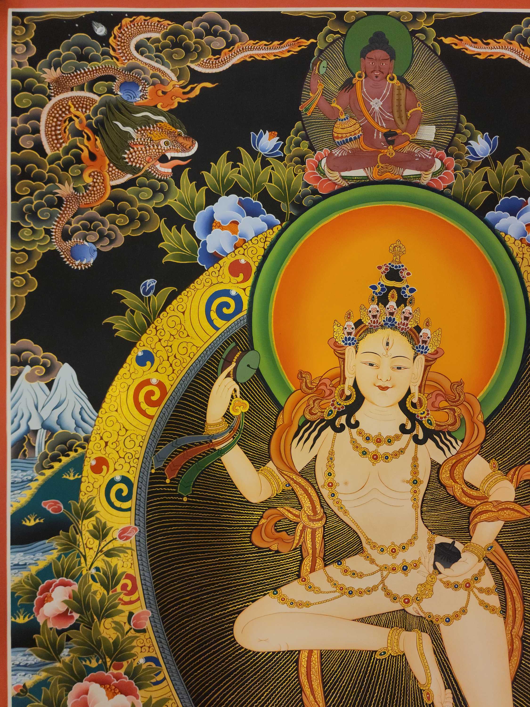 Machig Labdron Thangka, Buddhist Traditional Painting