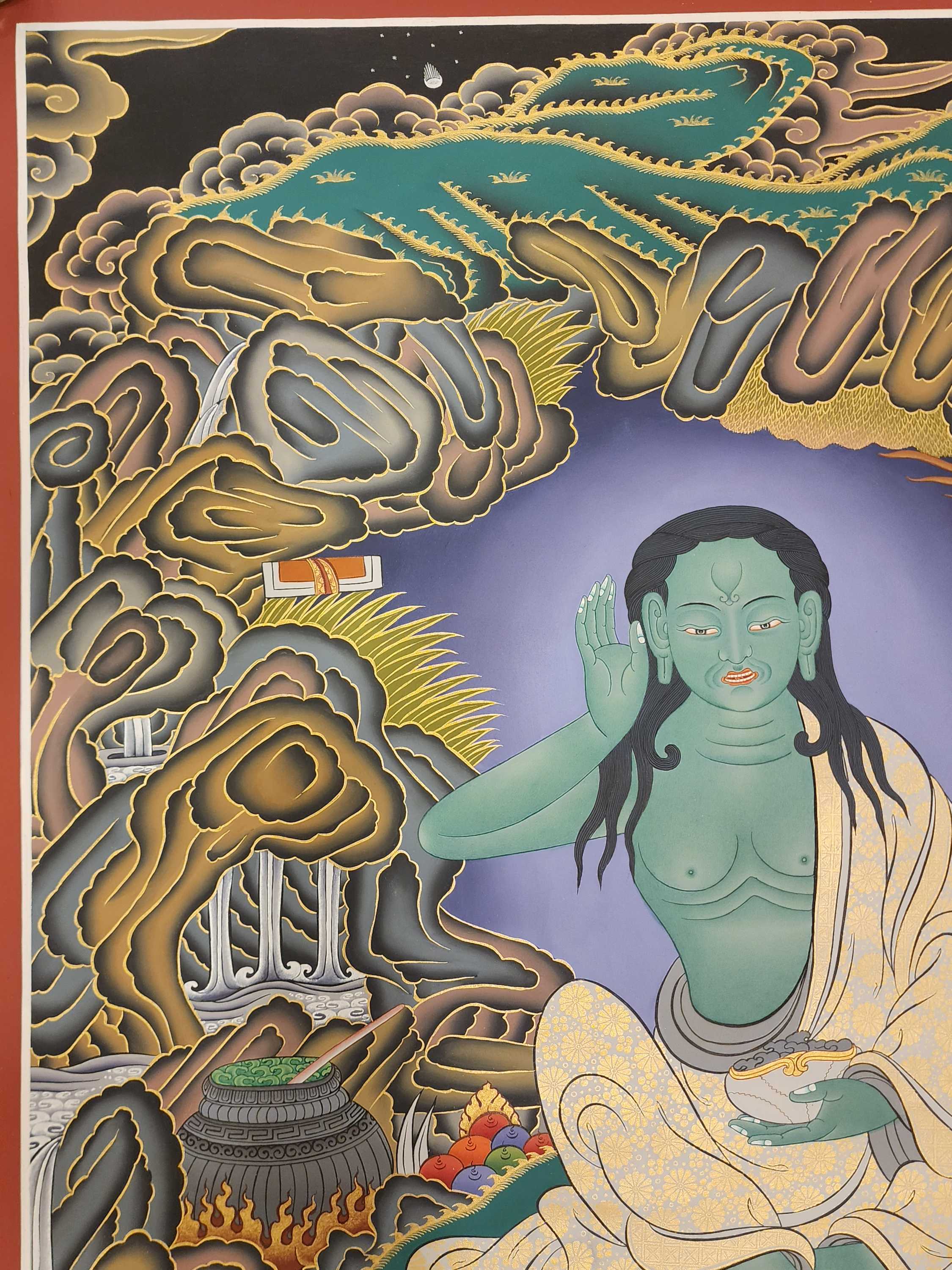 Milarepa Thangka, Buddhist Traditional Painting